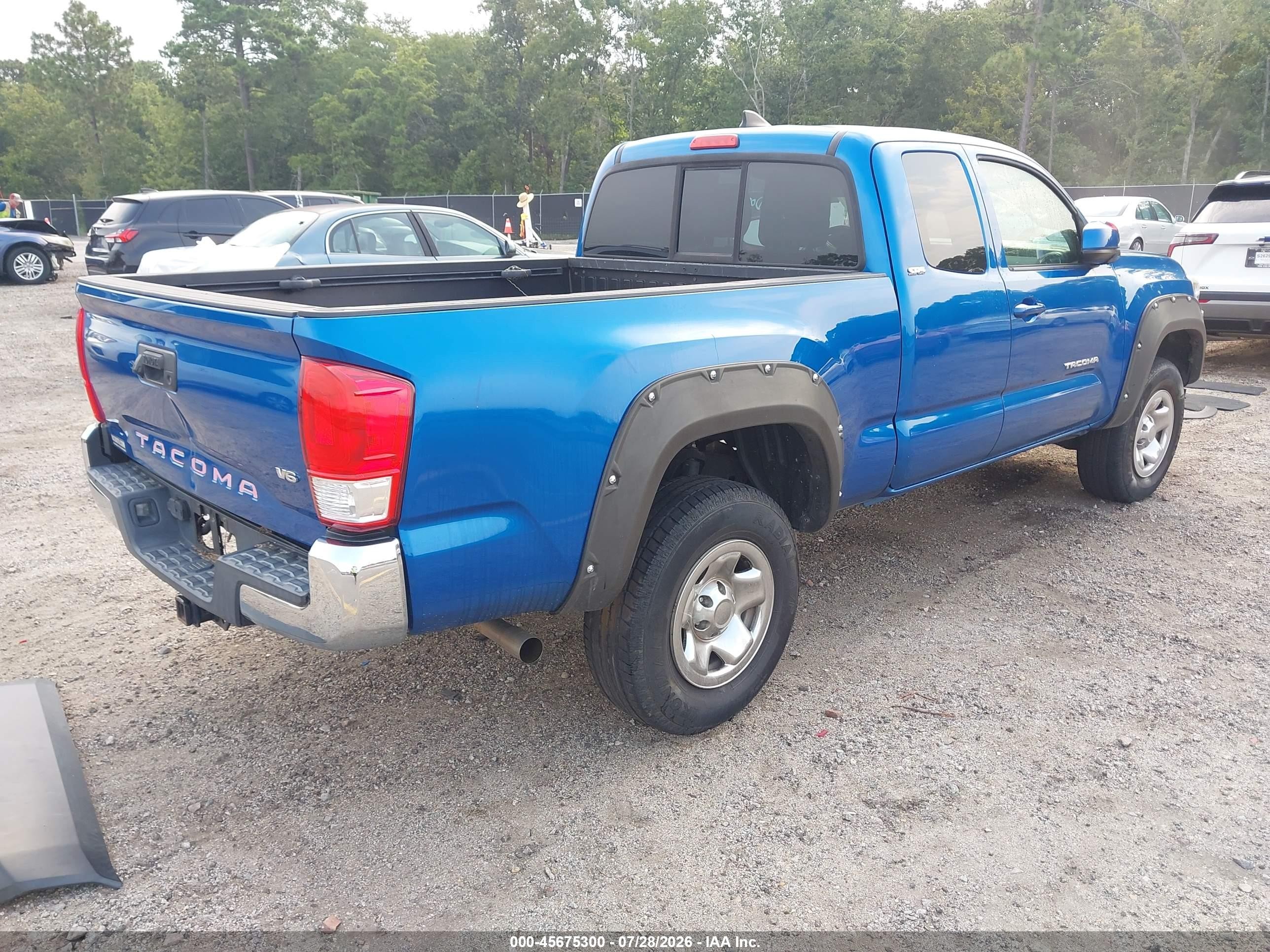 2016 Toyota Tacoma Sr5 V6 Синий vin: 5TFRZ5CN2GX012766