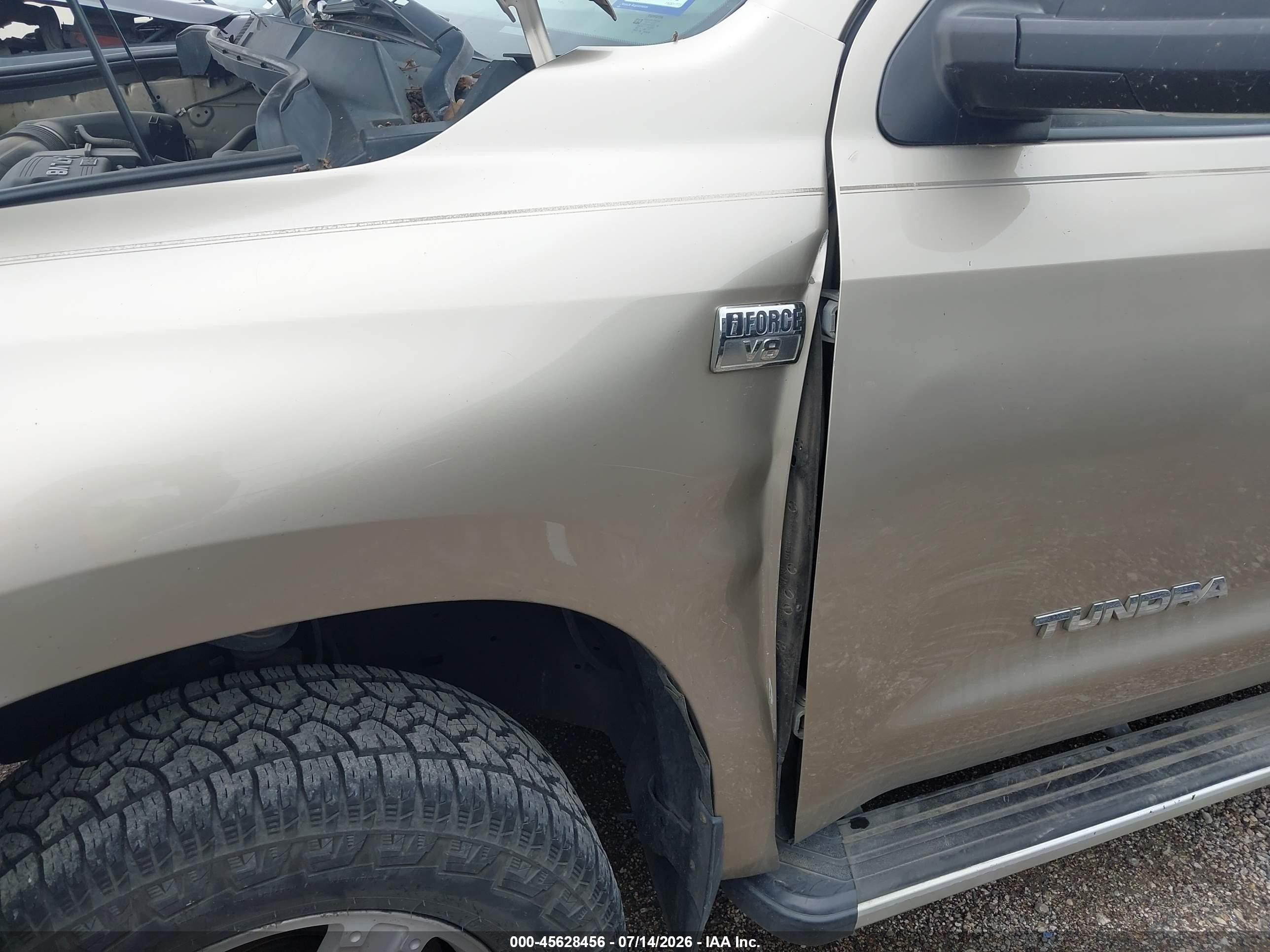 2007 Toyota Tundra Sr5 4.7l V8 Gold vin: 5TFST54117X001773