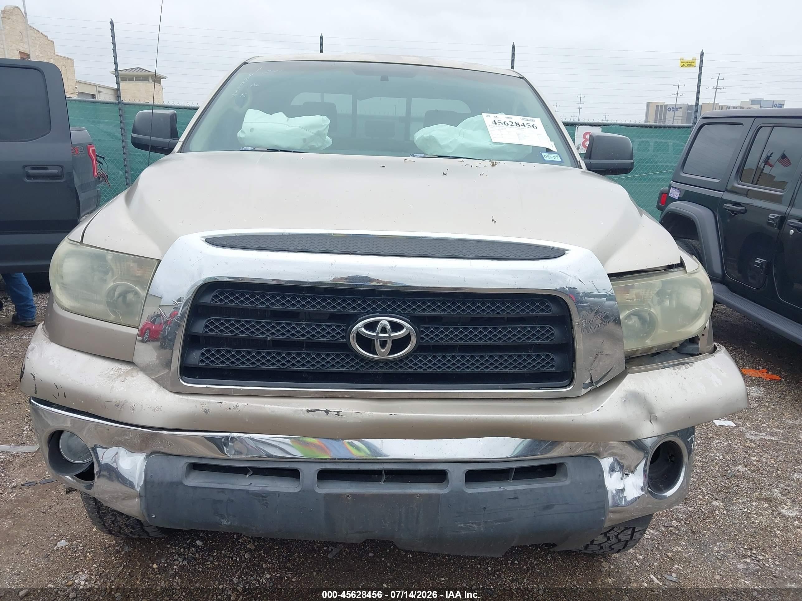 2007 Toyota Tundra Sr5 4.7l V8 Gold vin: 5TFST54117X001773