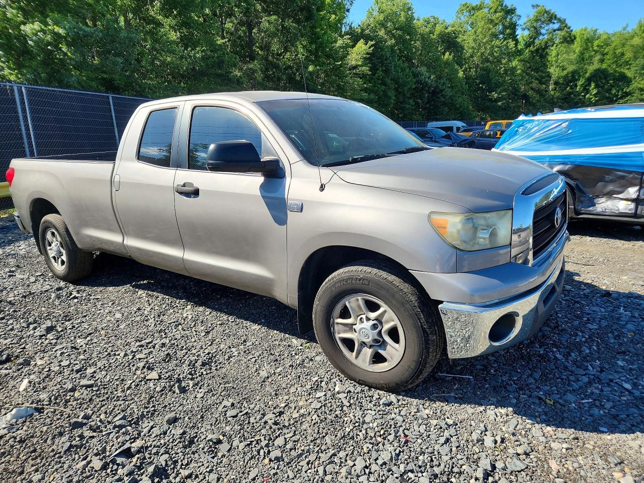 2007 Toyota Tundra Double Cab Sr5 Silver vin: 5TFST54147X001699