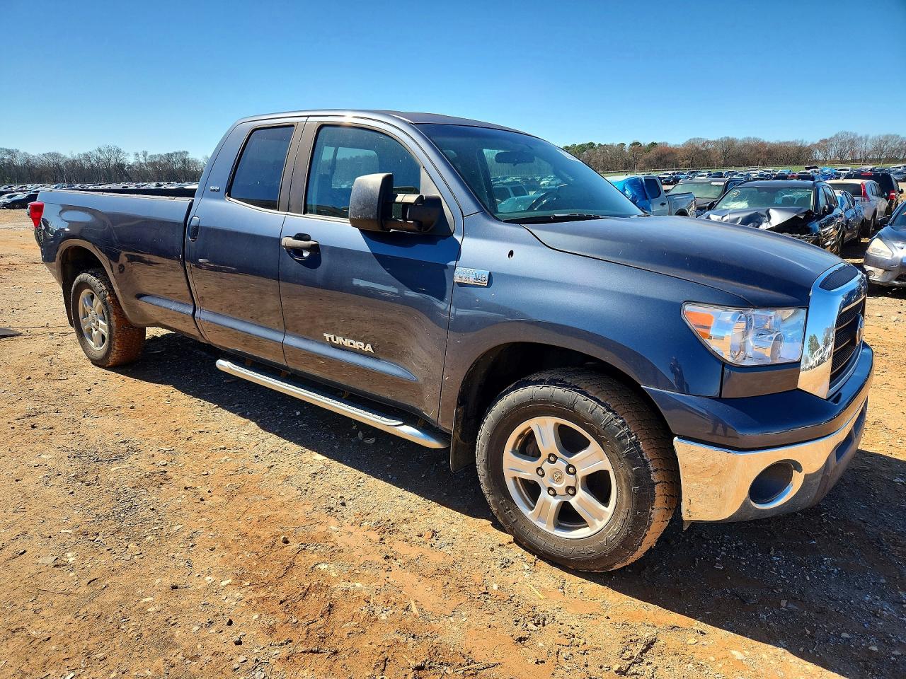 2008 Toyota Tundra Double Cab Blue vin: 5TFSV54138X005867