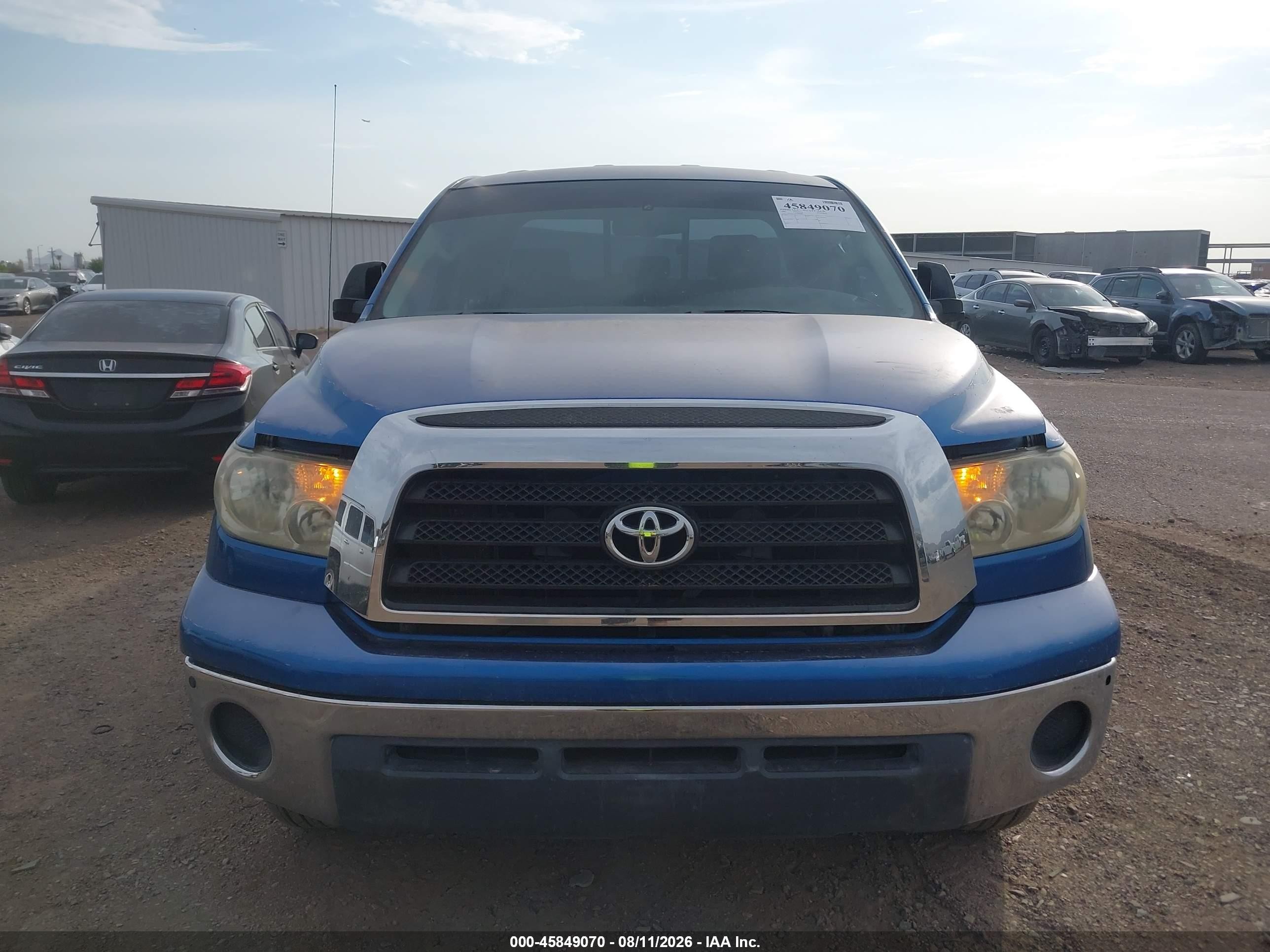 2007 Toyota Tundra Sr5 5.7l V8 Blue vin: 5TFSV54187X004664