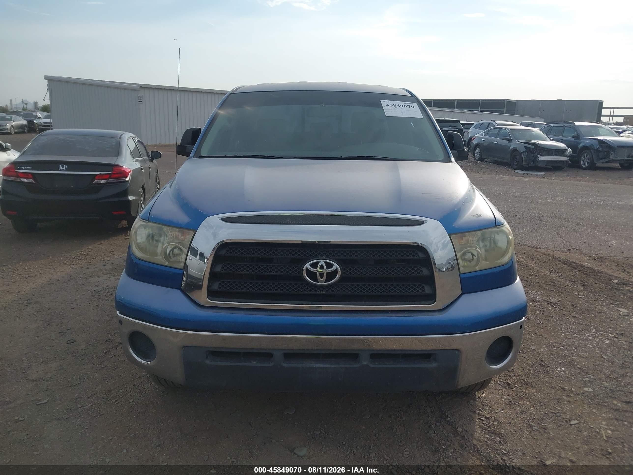 2007 Toyota Tundra Sr5 5.7l V8 Blue vin: 5TFSV54187X004664