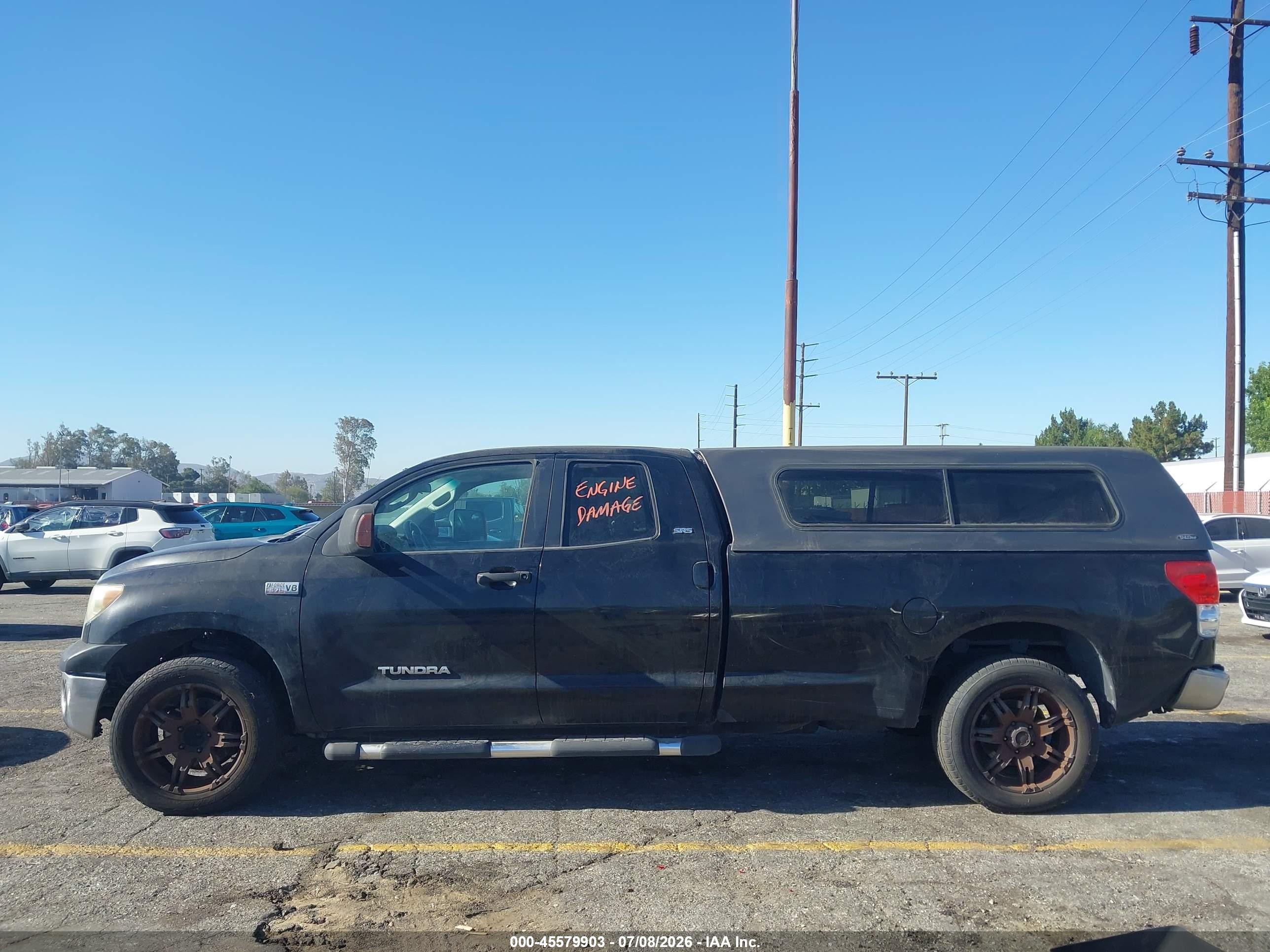2007 Toyota Tundra Sr5 5.7l V8 Black vin: 5TFSV541X7X003080