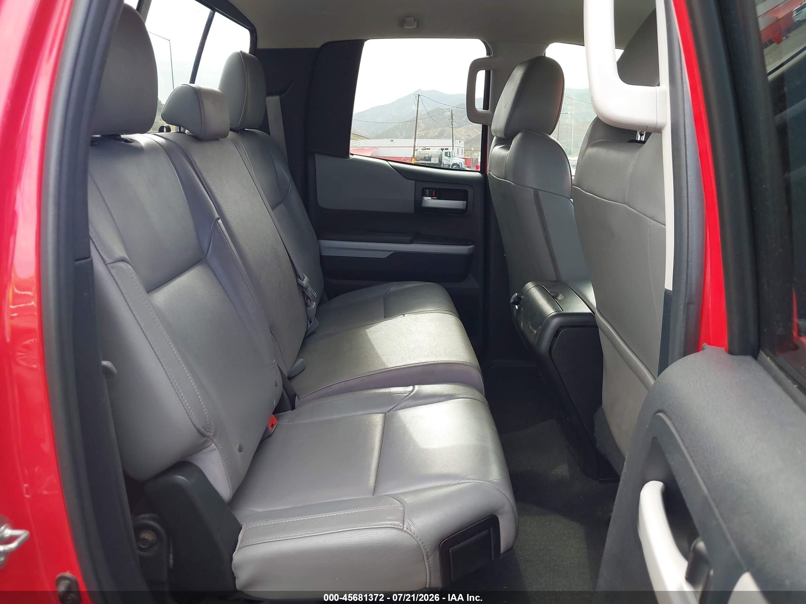 2014 Toyota Tundra Limited 5.7l V8 Red vin: 5TFSY5F1XEX153448