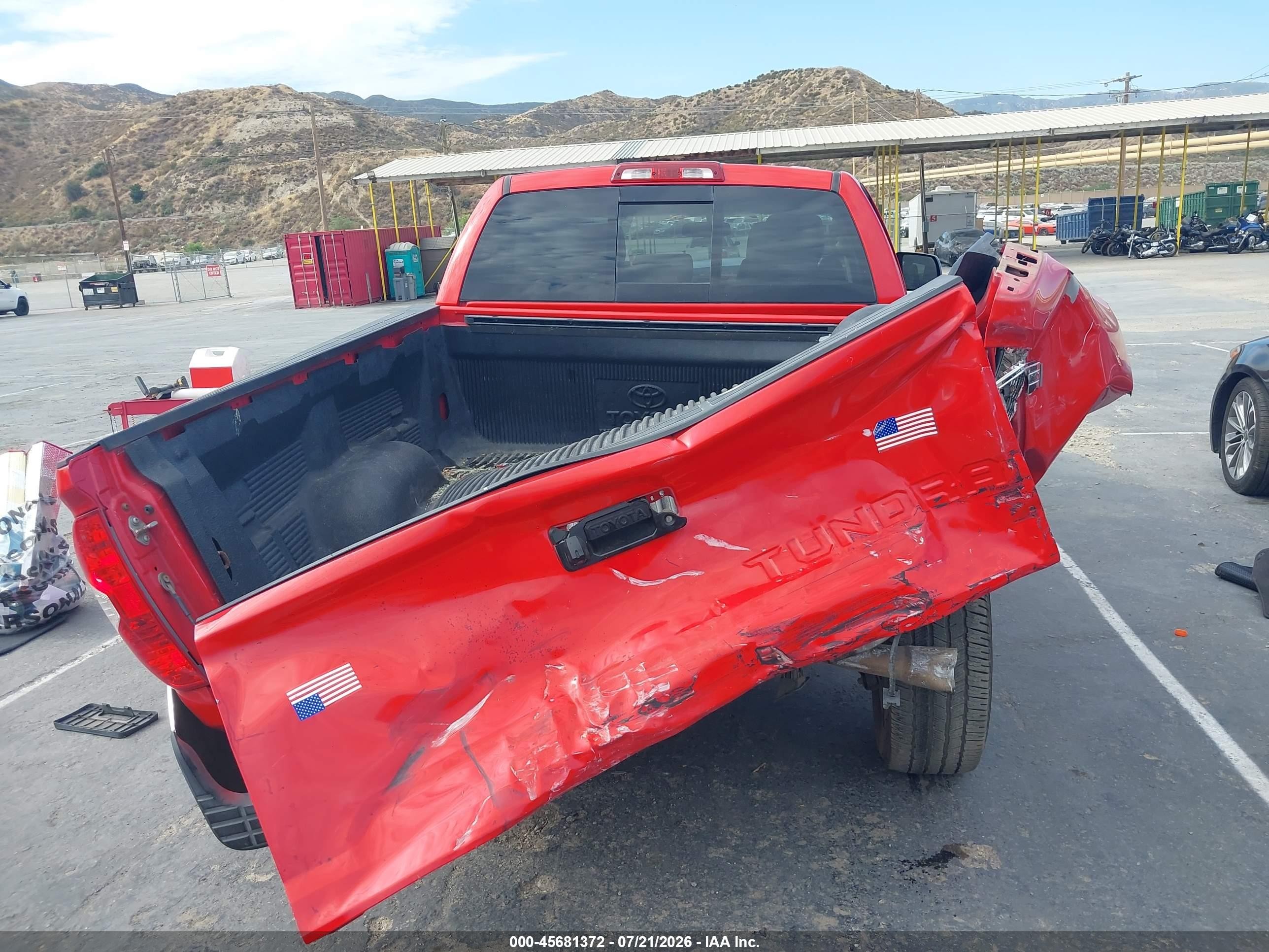 2014 Toyota Tundra Limited 5.7l V8 Red vin: 5TFSY5F1XEX153448
