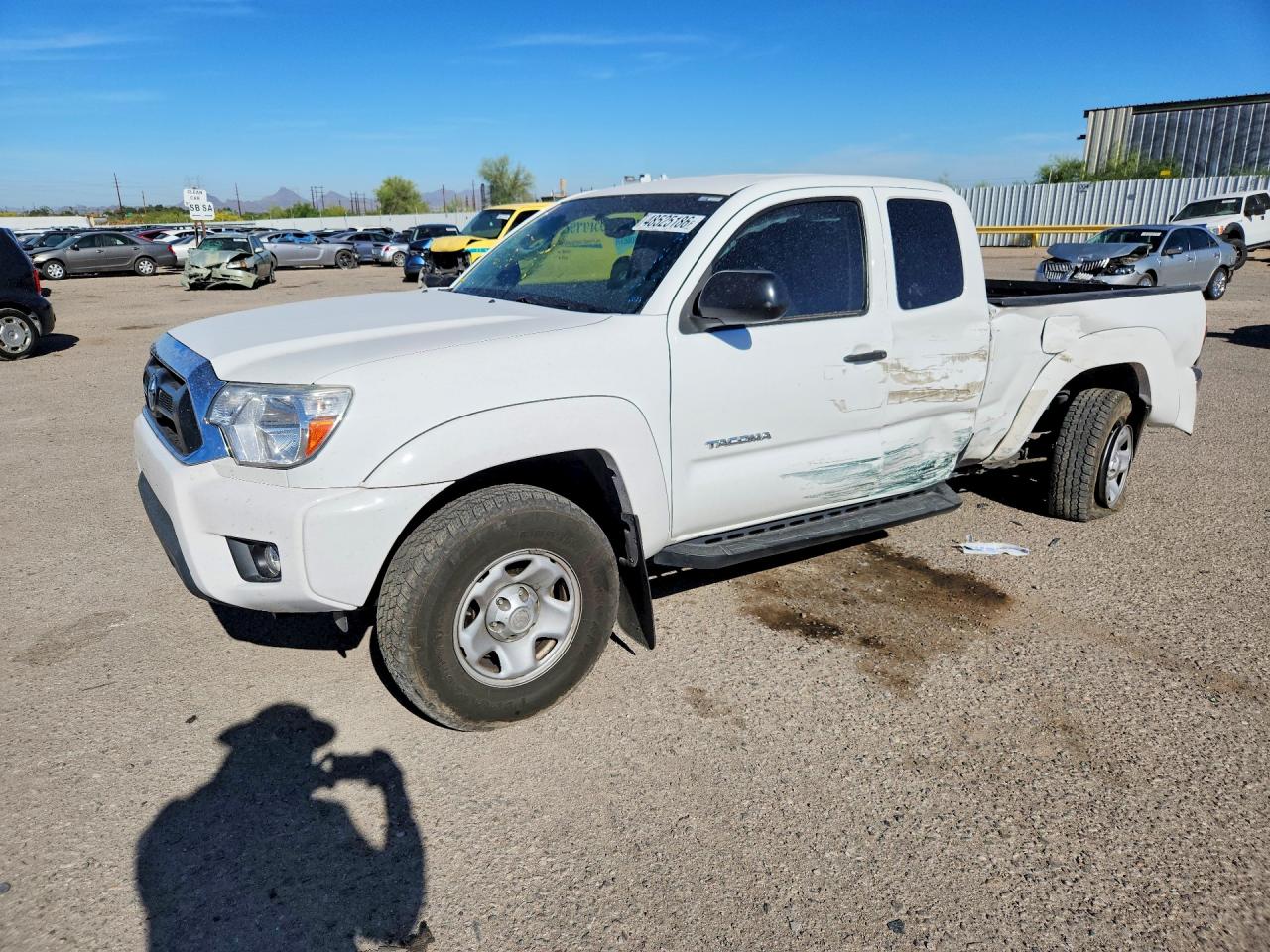 2013 Toyota Tacoma Prerunner V6 White vin: 5TFTU4GN3DX040323