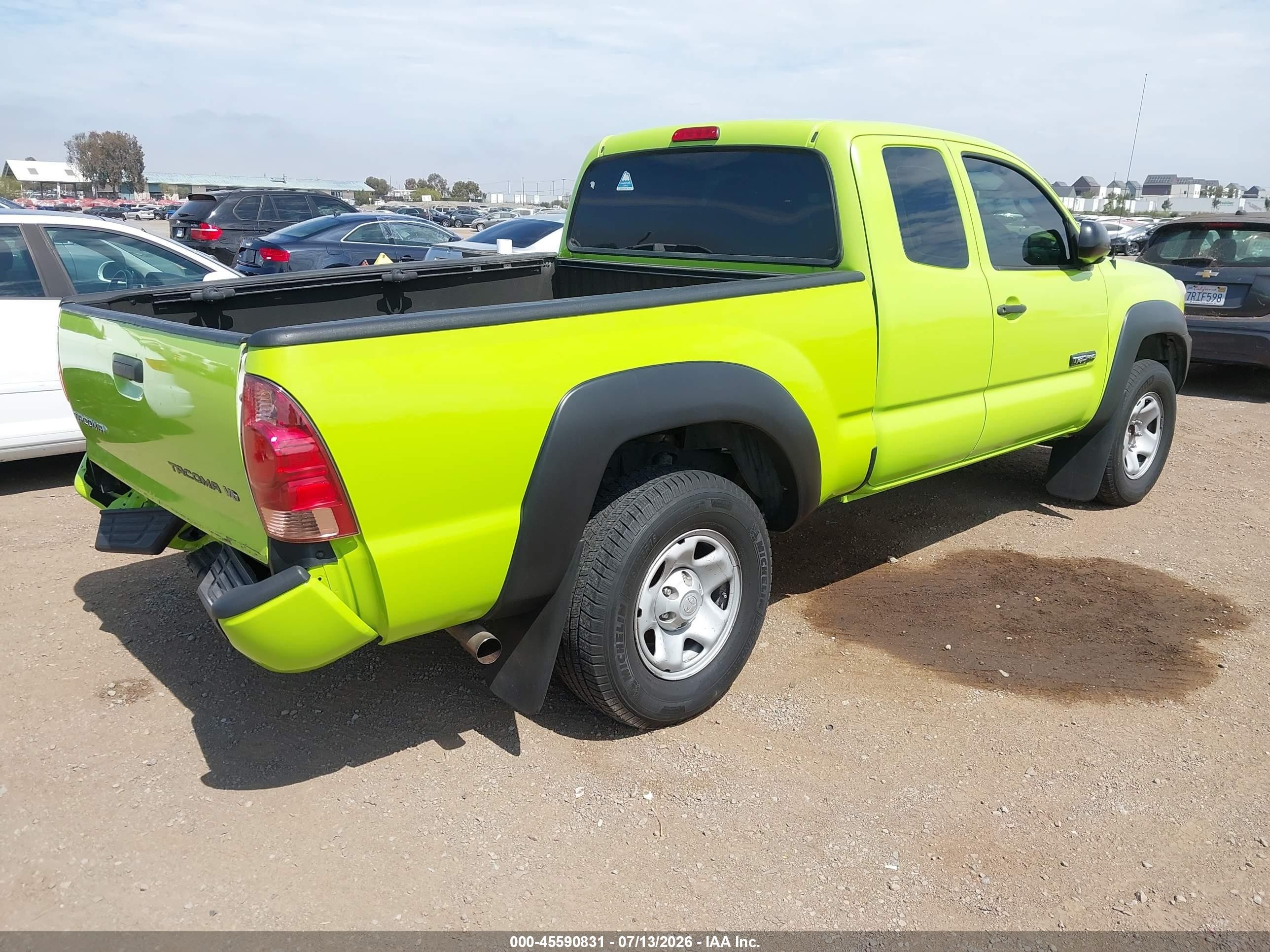 2013 Toyota Tacoma Prerunner V6 Green vin: 5TFTU4GN5DX047001