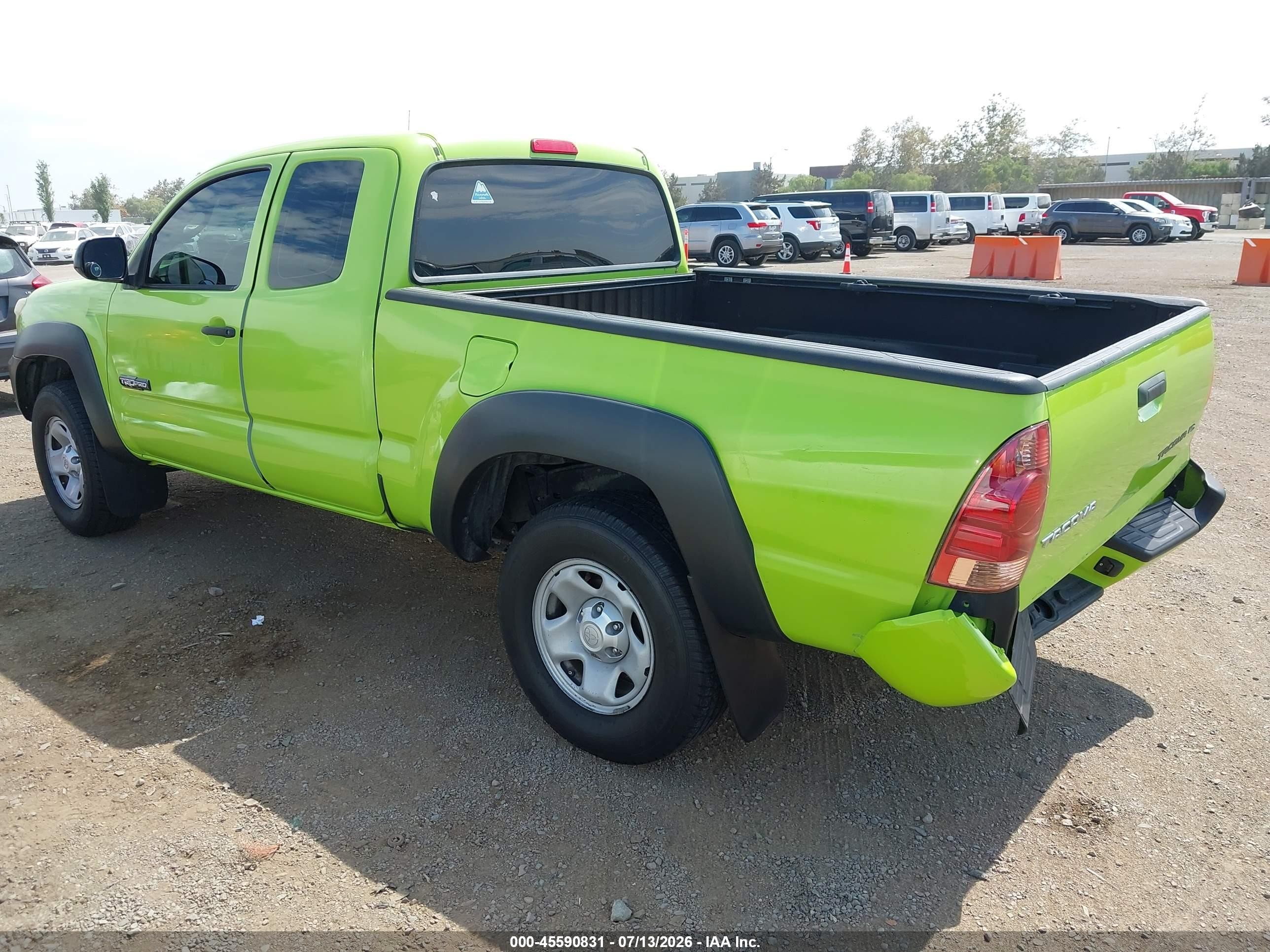 2013 Toyota Tacoma Prerunner V6 Green vin: 5TFTU4GN5DX047001