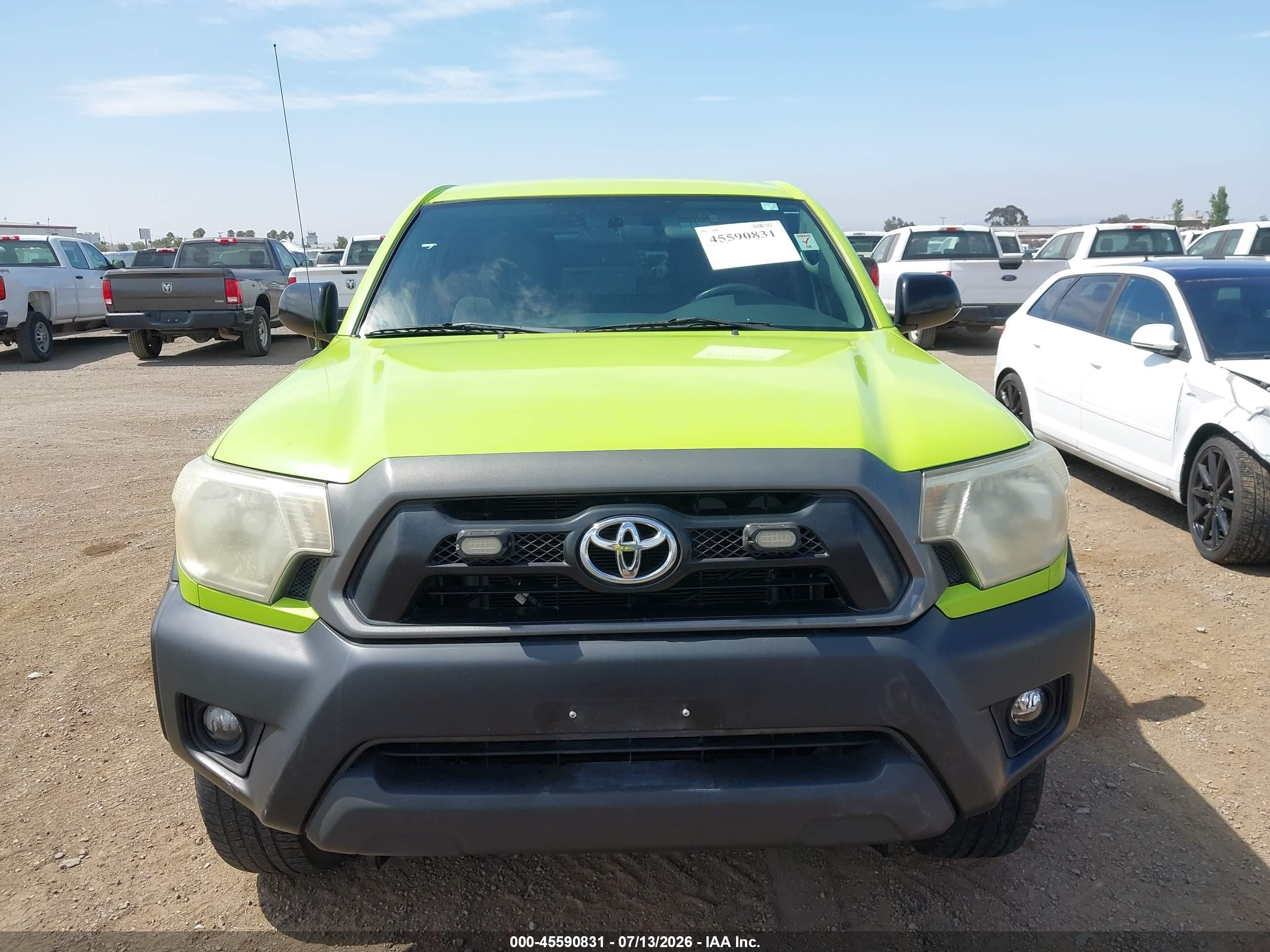 2013 Toyota Tacoma Prerunner V6 Green vin: 5TFTU4GN5DX047001