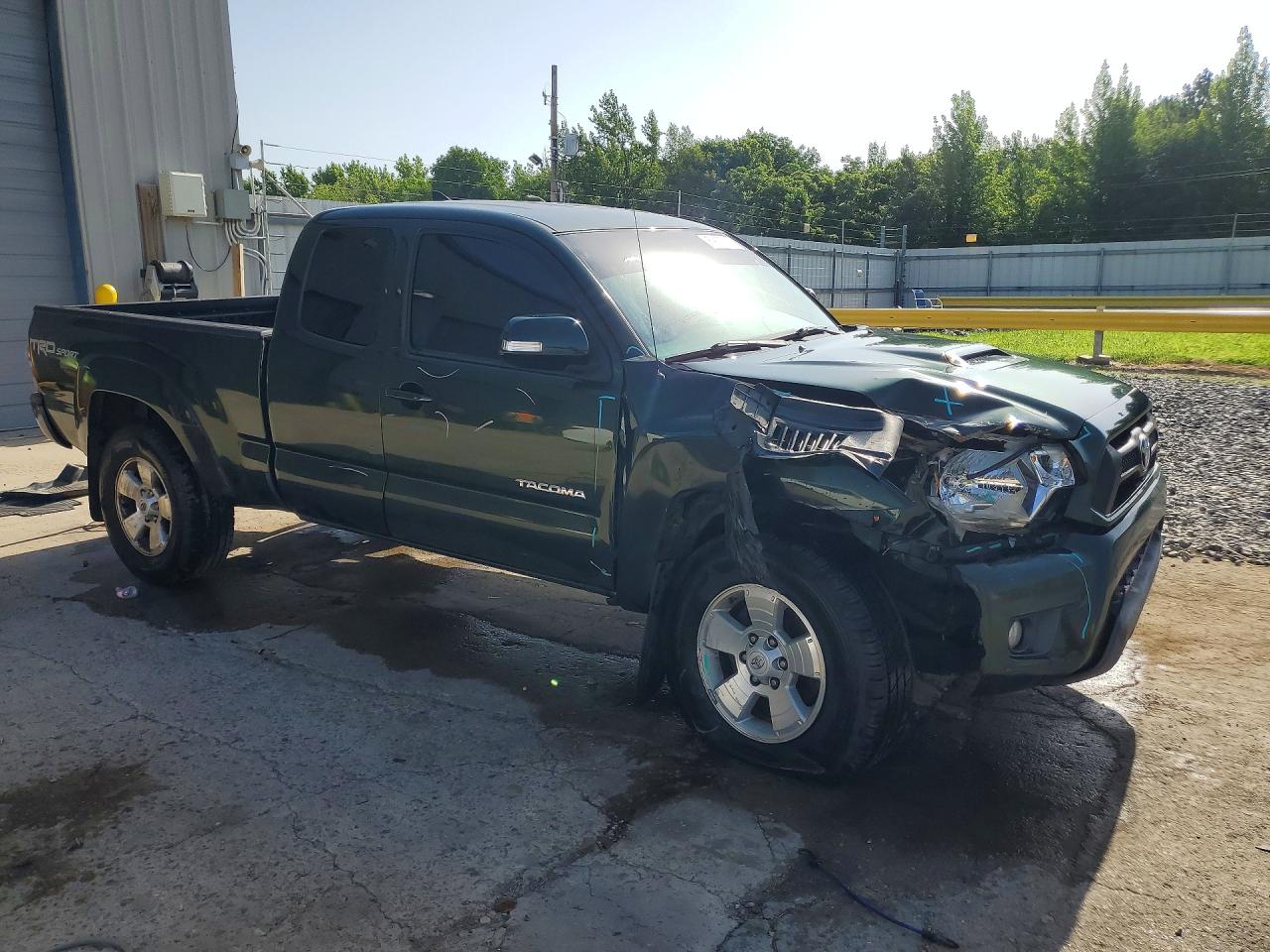 2014 Toyota Tacoma Prerunner Access Cab Green vin: 5TFTU4GN5EX061756