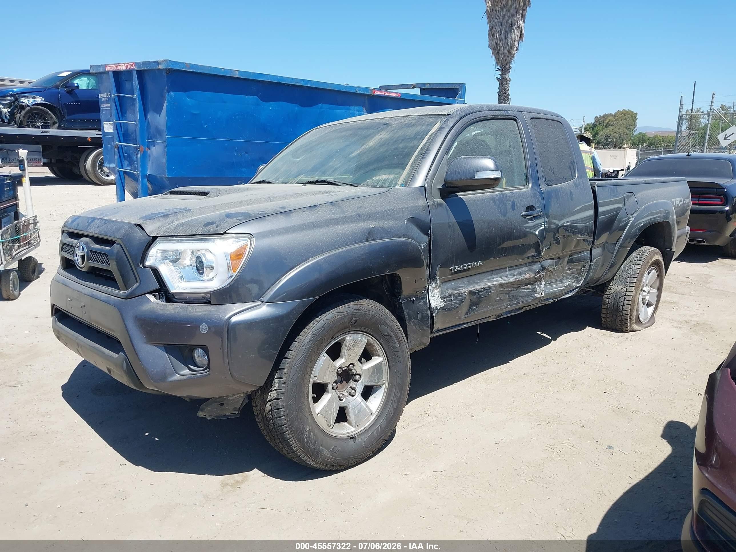 2015 Toyota Tacoma Prerunner V6 Gray vin: 5TFTU4GN9FX067500