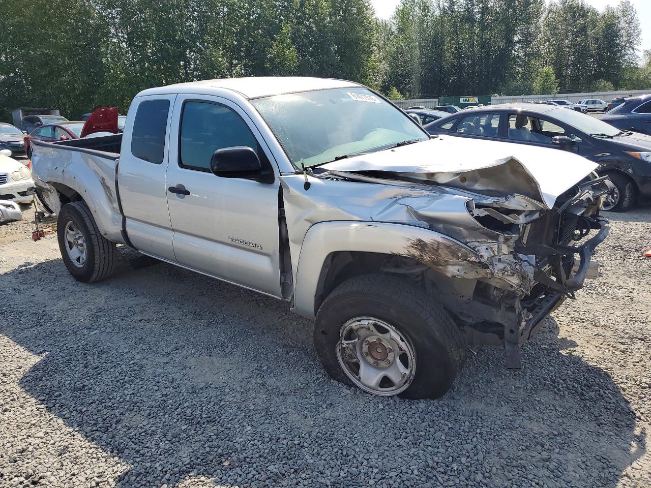 2012 Toyota Tacoma Prerunner Access Cab Silver vin: 5TFTU4GNXCX025641
