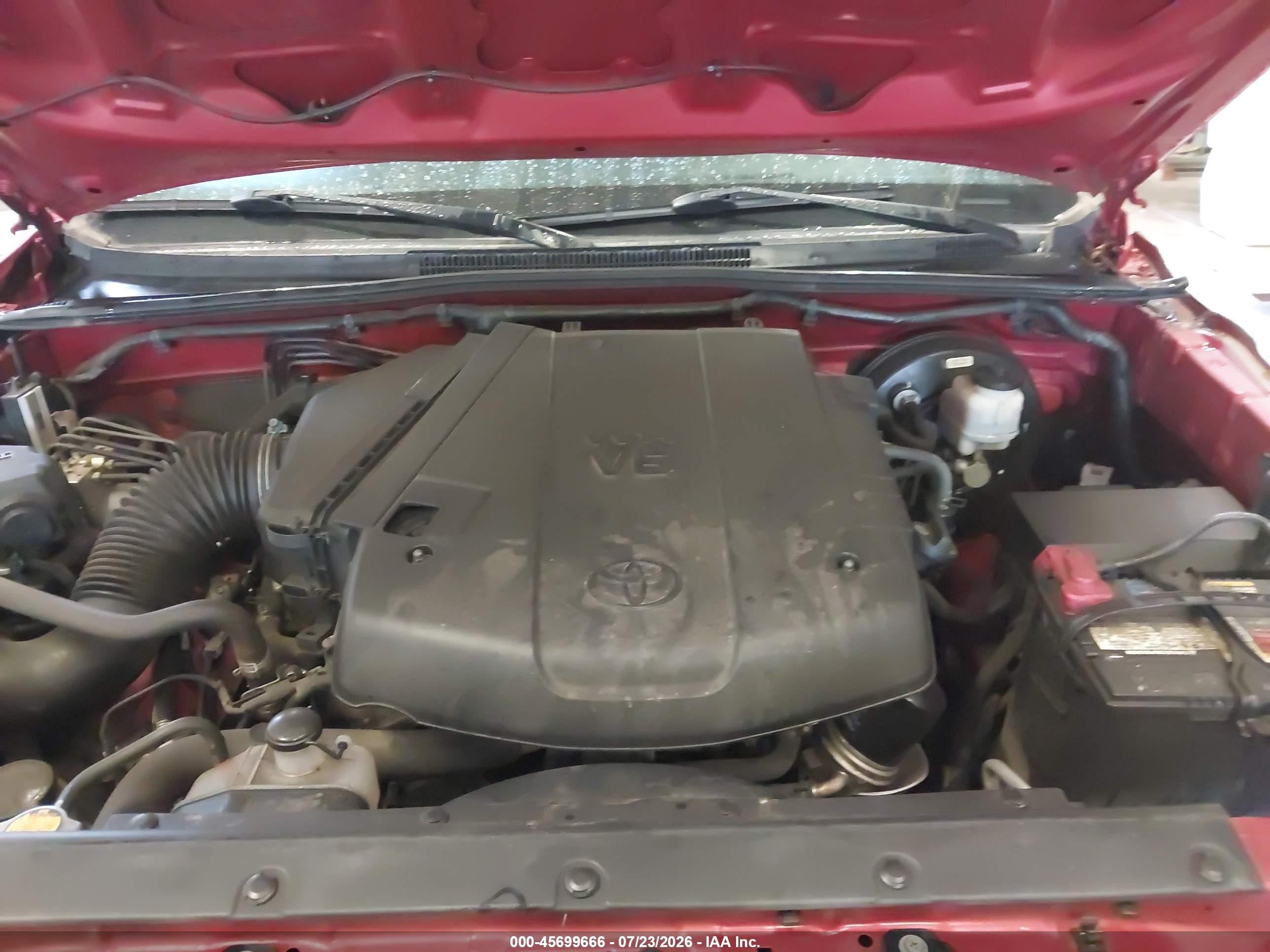 2015 Toyota Tacoma Prerunner V6 Red vin: 5TFTU4GNXFX082278