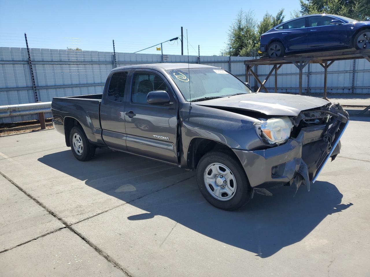 2013 Toyota Tacoma Access Cab Gray vin: 5TFTX4CN1DX030113