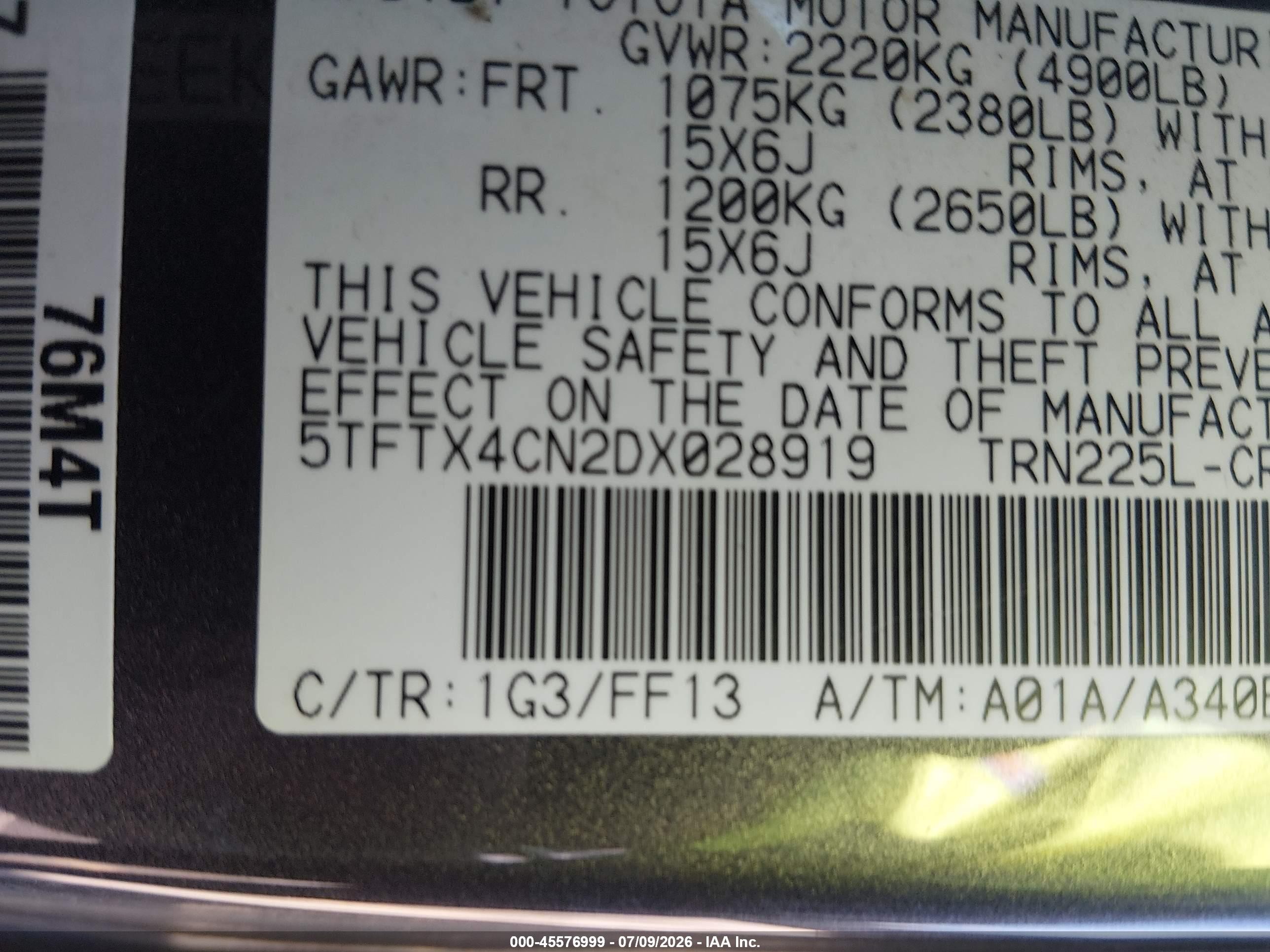 2013 Toyota Tacoma   Gray vin: 5TFTX4CN2DX028919