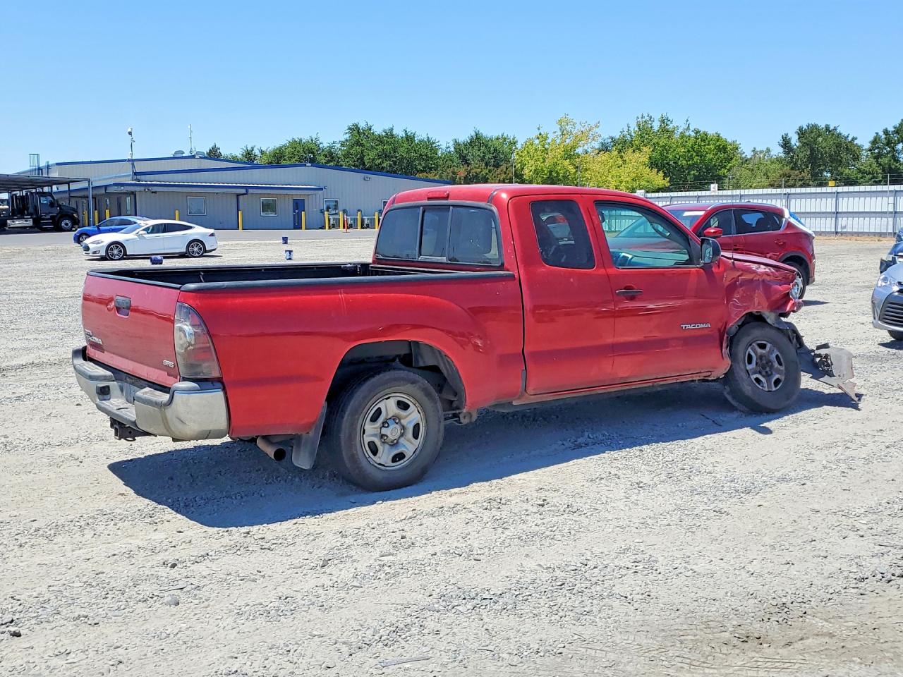 2013 Toyota Tacoma Access Cab Red vin: 5TFTX4CN4DX021907