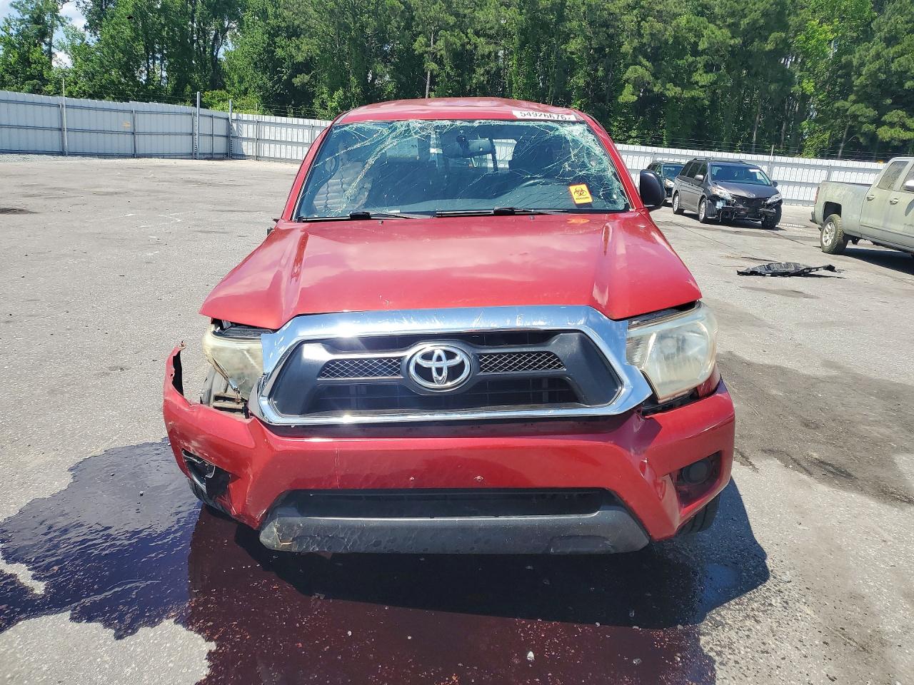 2013 Toyota Tacoma Access Cab Red vin: 5TFTX4CN4DX025990
