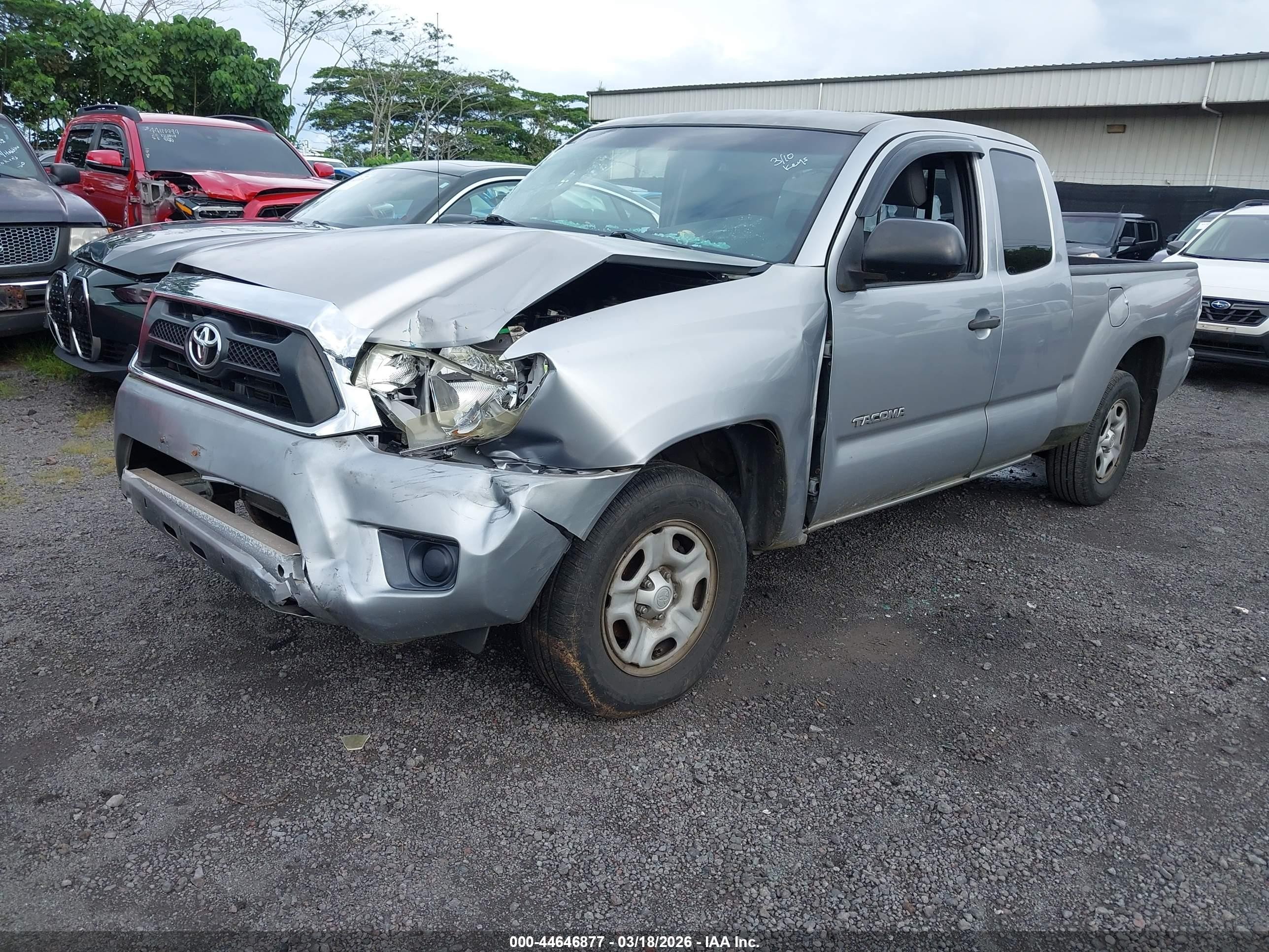 2014 Toyota Tacoma Silver vin: 5TFTX4CN4EX040927