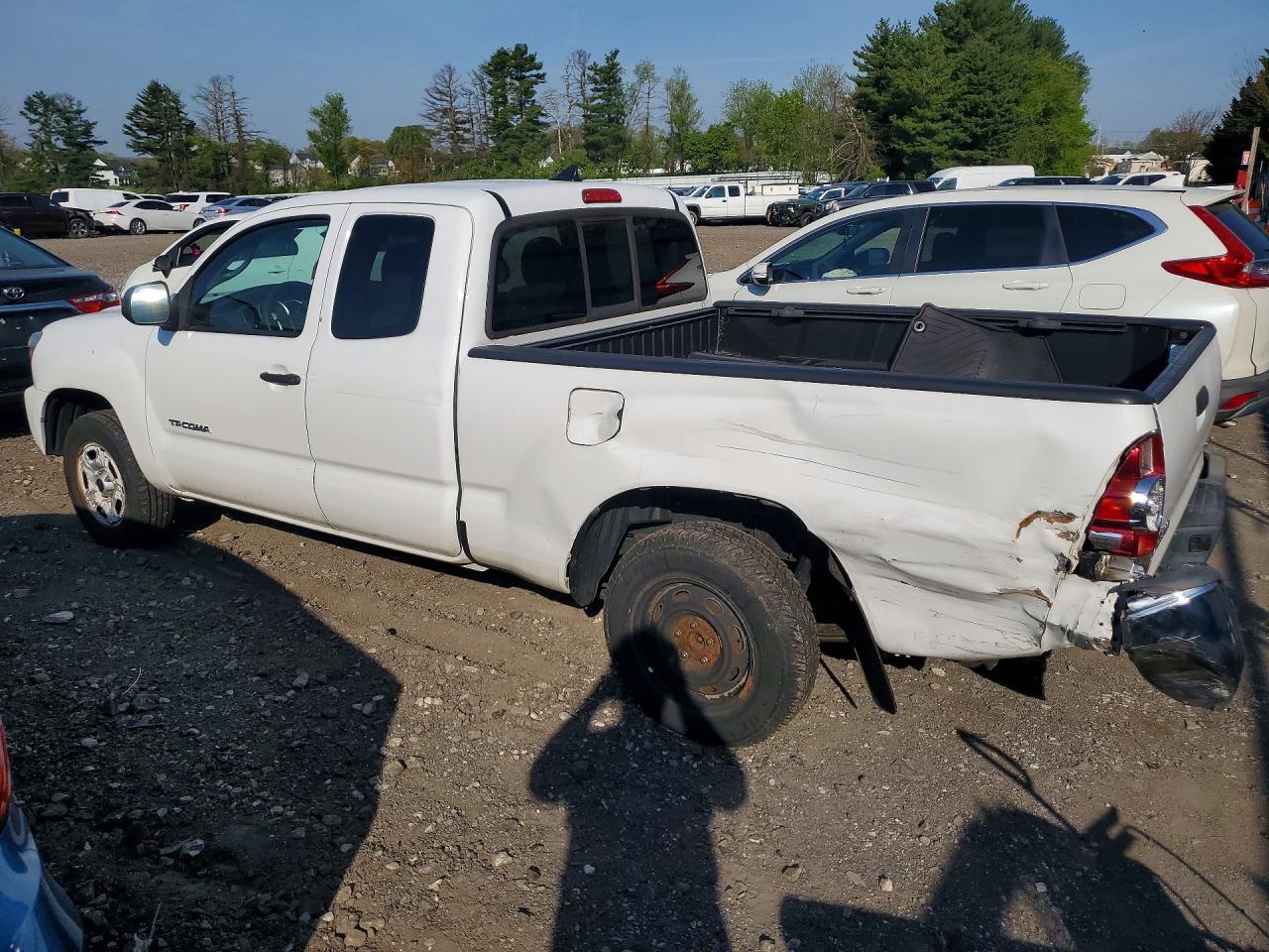 2014 Toyota Tacoma Access Cab White vin: 5TFTX4CN8EX047539