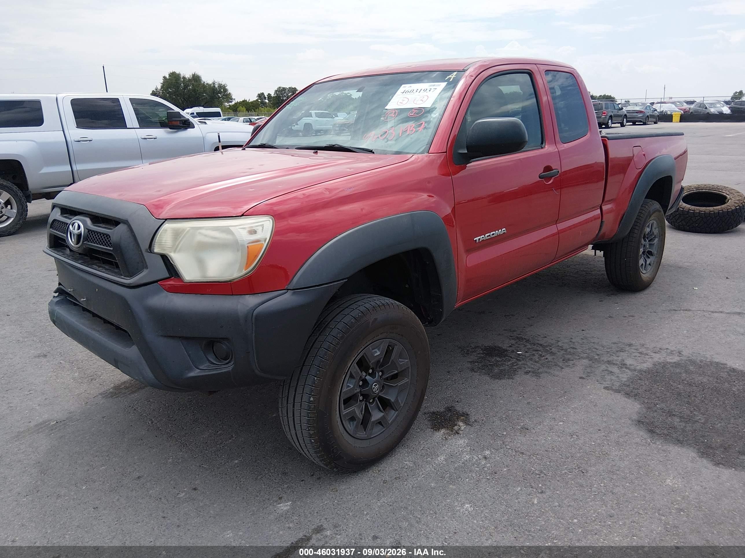 2013 Toyota Tacoma Prerunner Red vin: 5TFTX4GN0DX023549