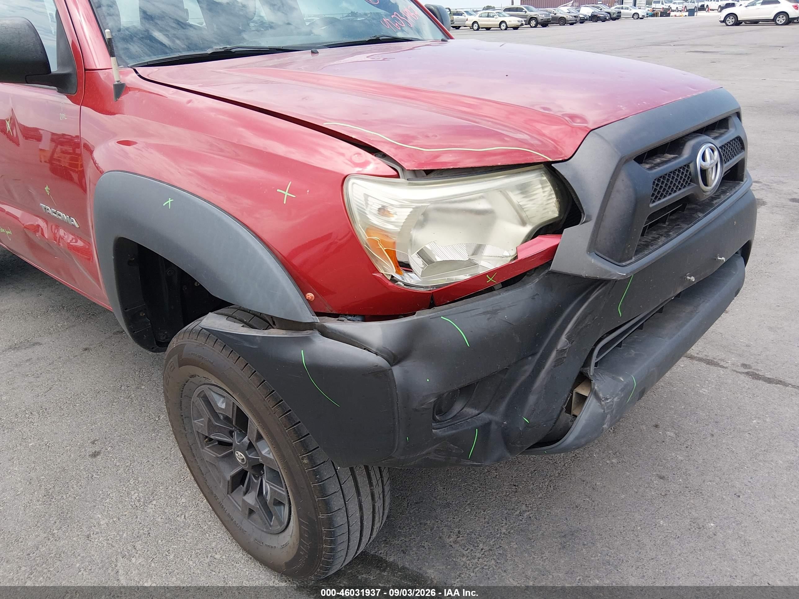 2013 Toyota Tacoma Prerunner Red vin: 5TFTX4GN0DX023549
