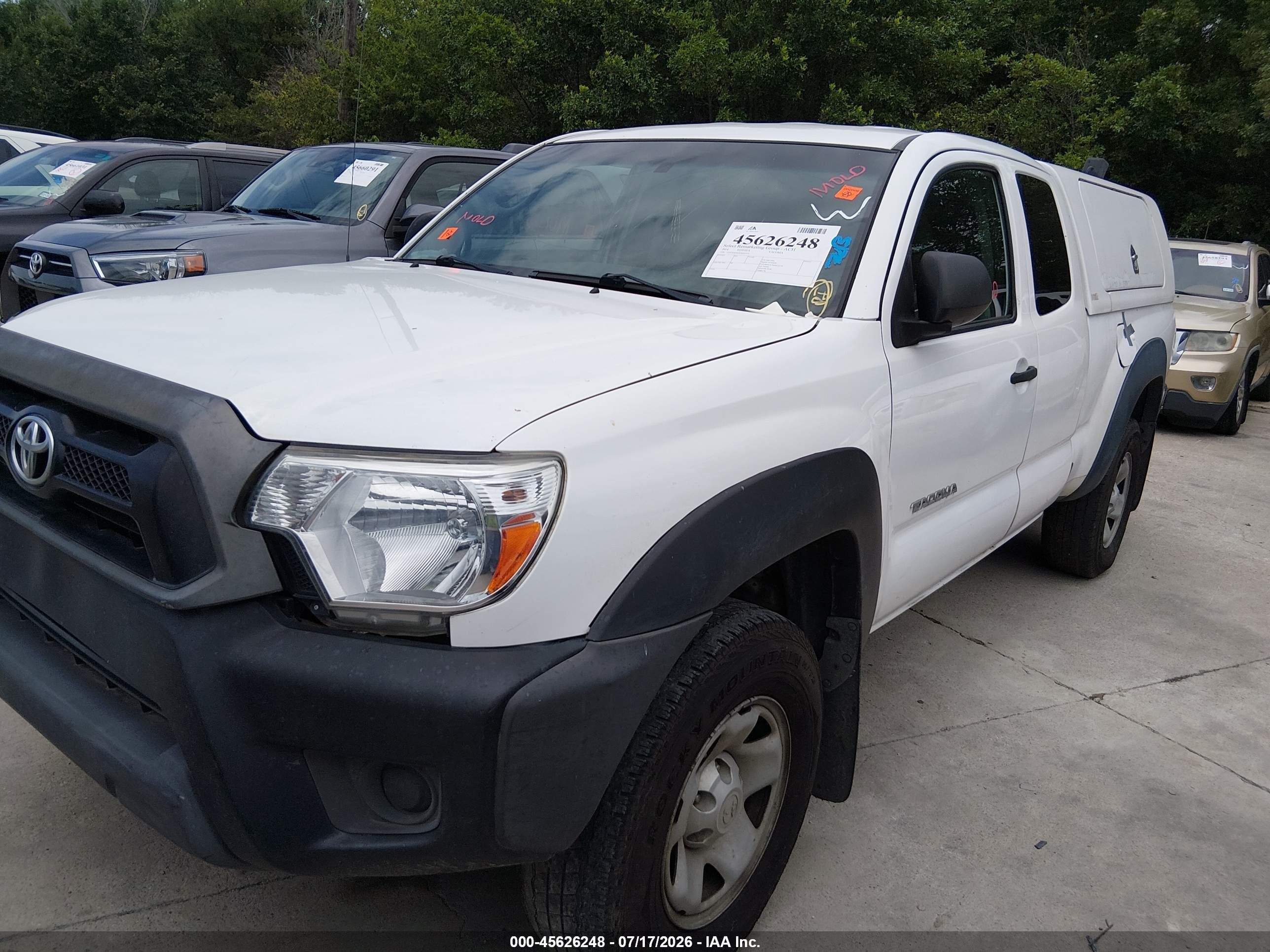 2014 Toyota Tacoma Prerunner White vin: 5TFTX4GN2EX033775