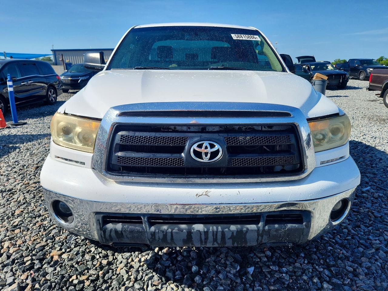 2010 Toyota Tundra Double Cab Sr5 White vin: 5TFTY5F15AX006582