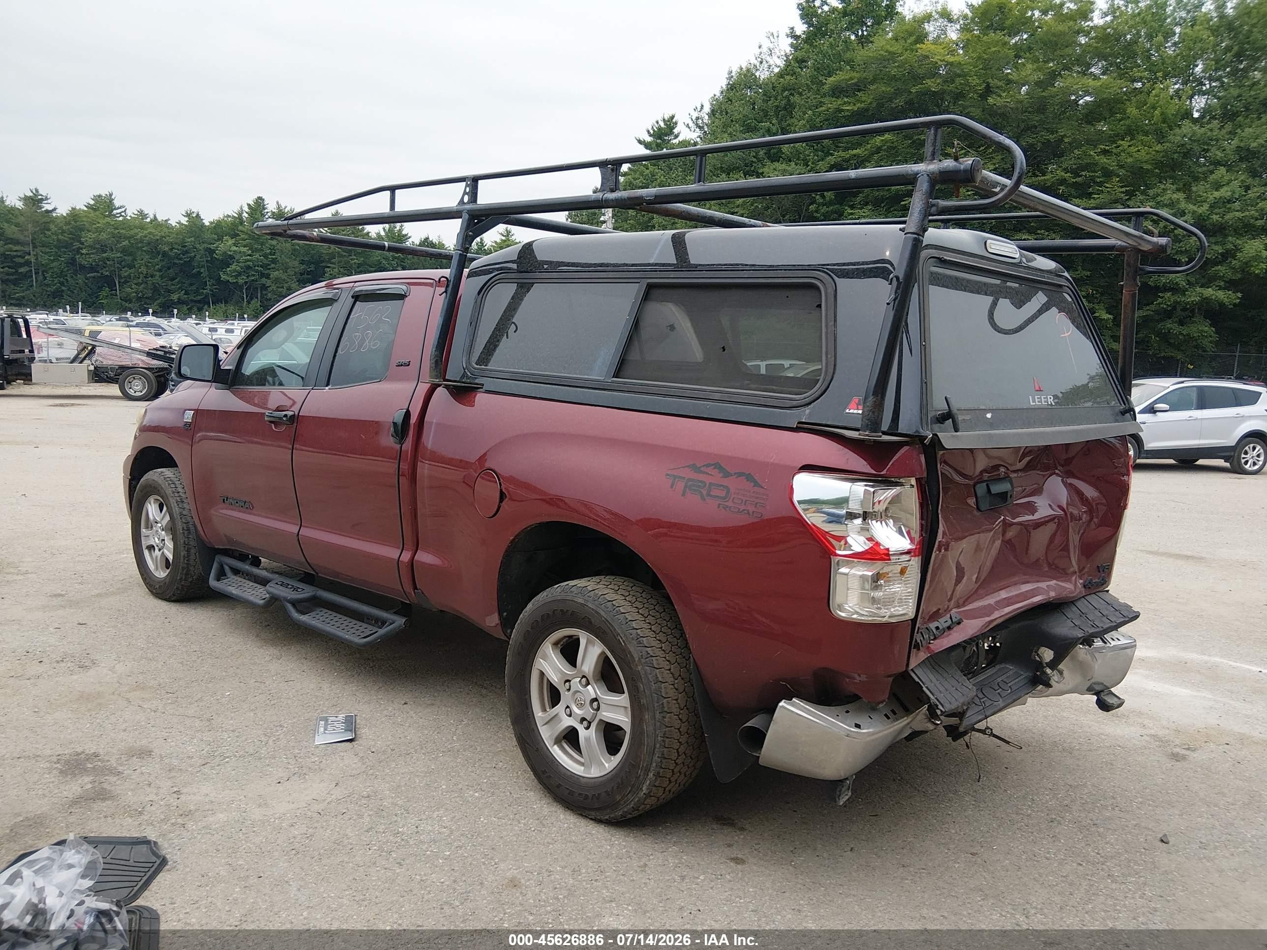 2010 Toyota Tundra Grade 4.6l V8 Red vin: 5TFUM5F10AX002469