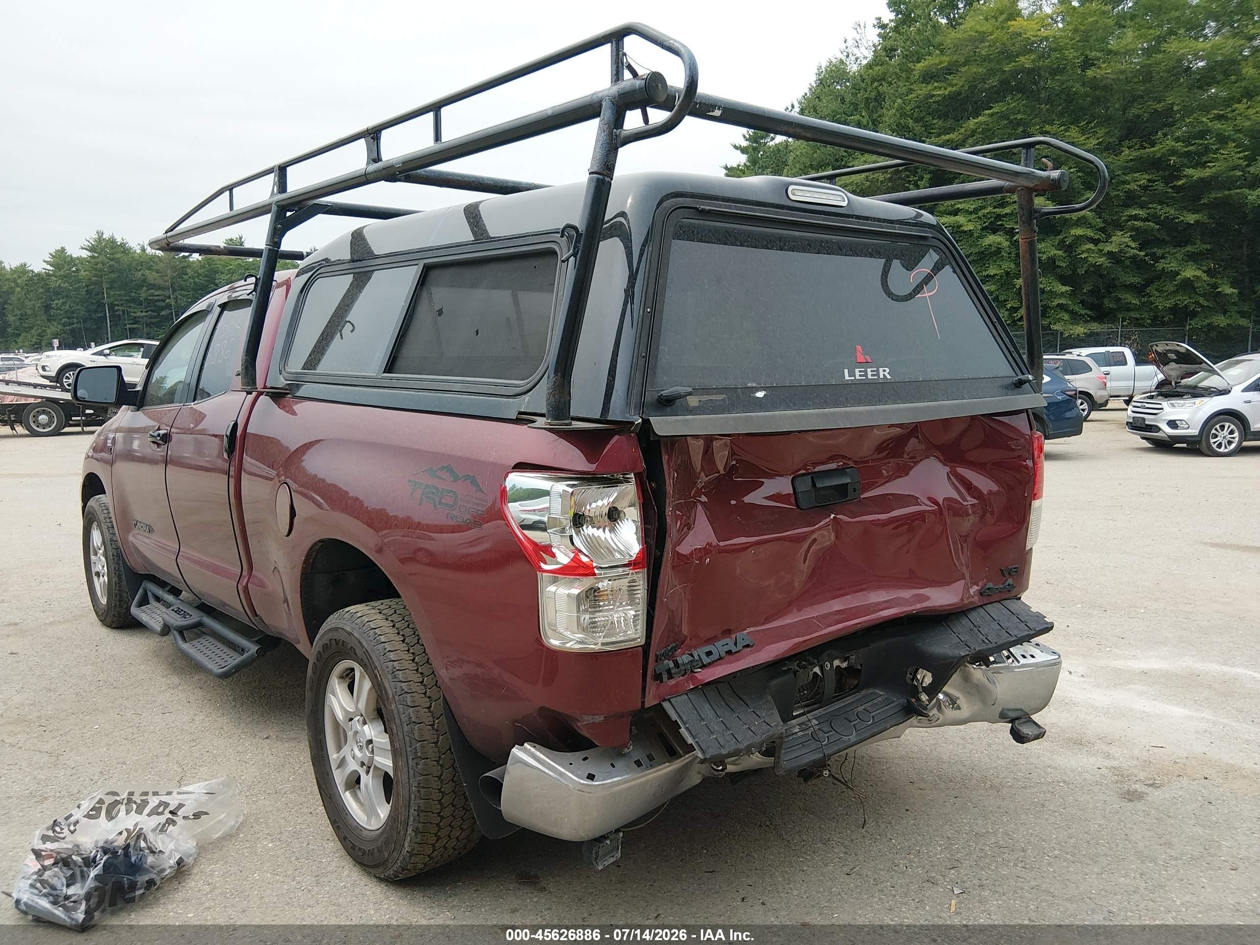 2010 Toyota Tundra Grade 4.6l V8 Red vin: 5TFUM5F10AX002469