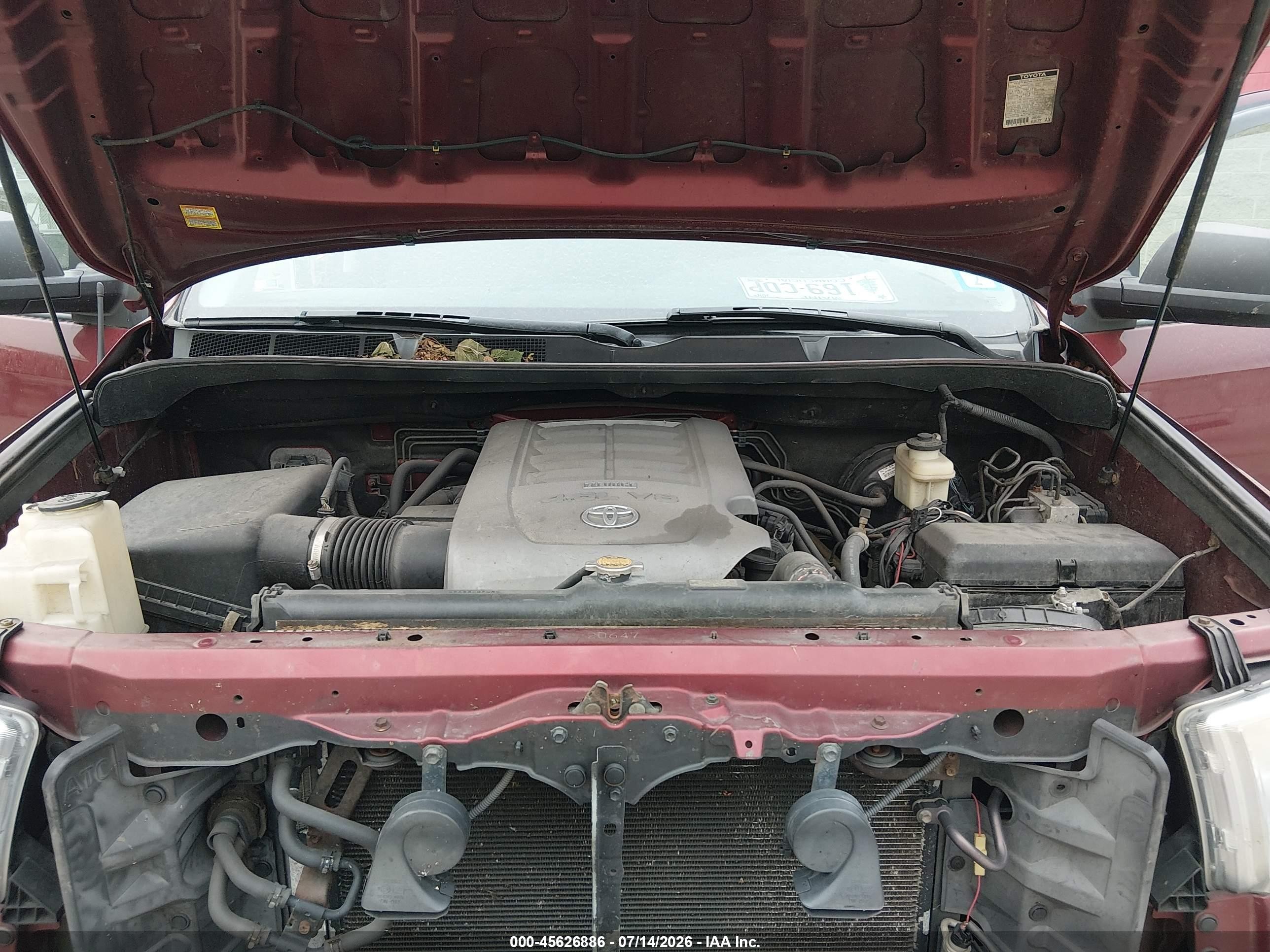 2010 Toyota Tundra Grade 4.6l V8 Red vin: 5TFUM5F10AX002469