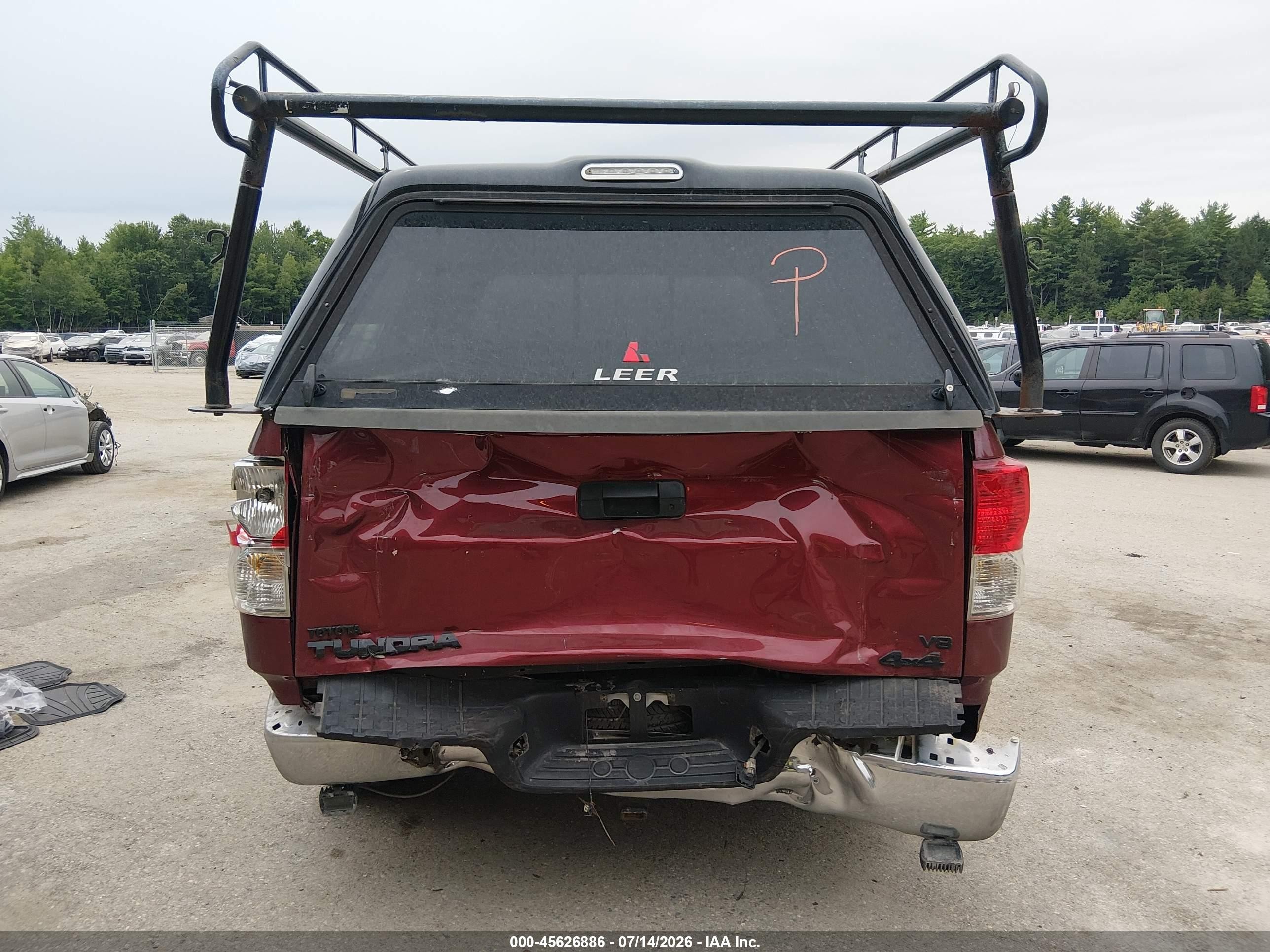 2010 Toyota Tundra Grade 4.6l V8 Red vin: 5TFUM5F10AX002469