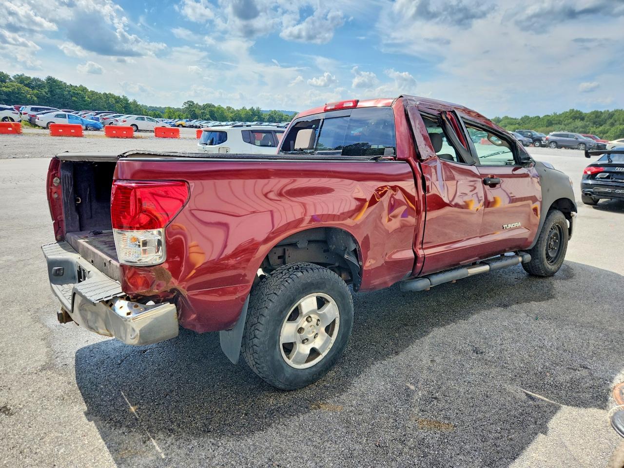 2010 Toyota Tundra Double Cab Sr5 Maroon vin: 5TFUM5F10AX011978
