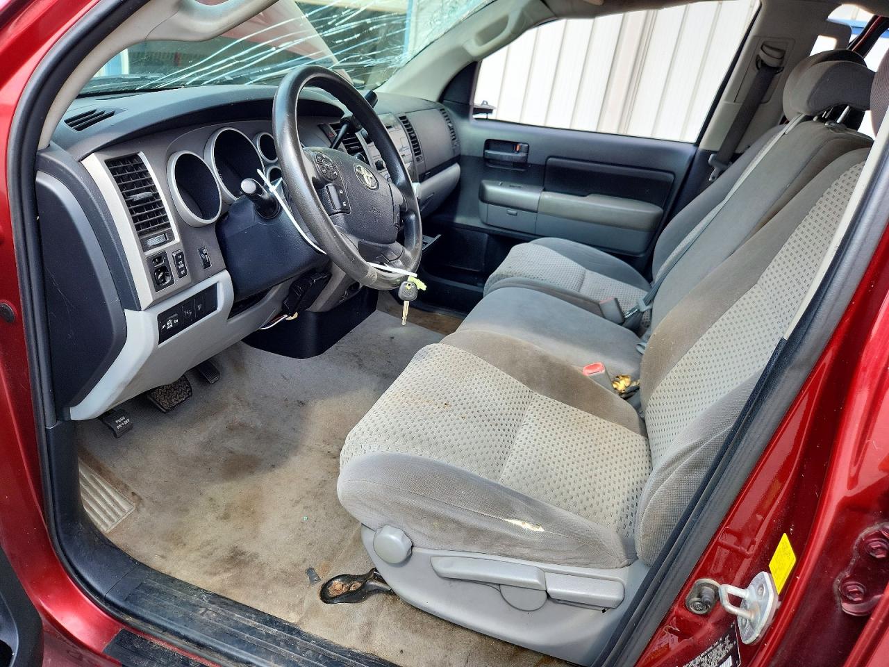 2010 Toyota Tundra Double Cab Sr5 Maroon vin: 5TFUM5F10AX011978