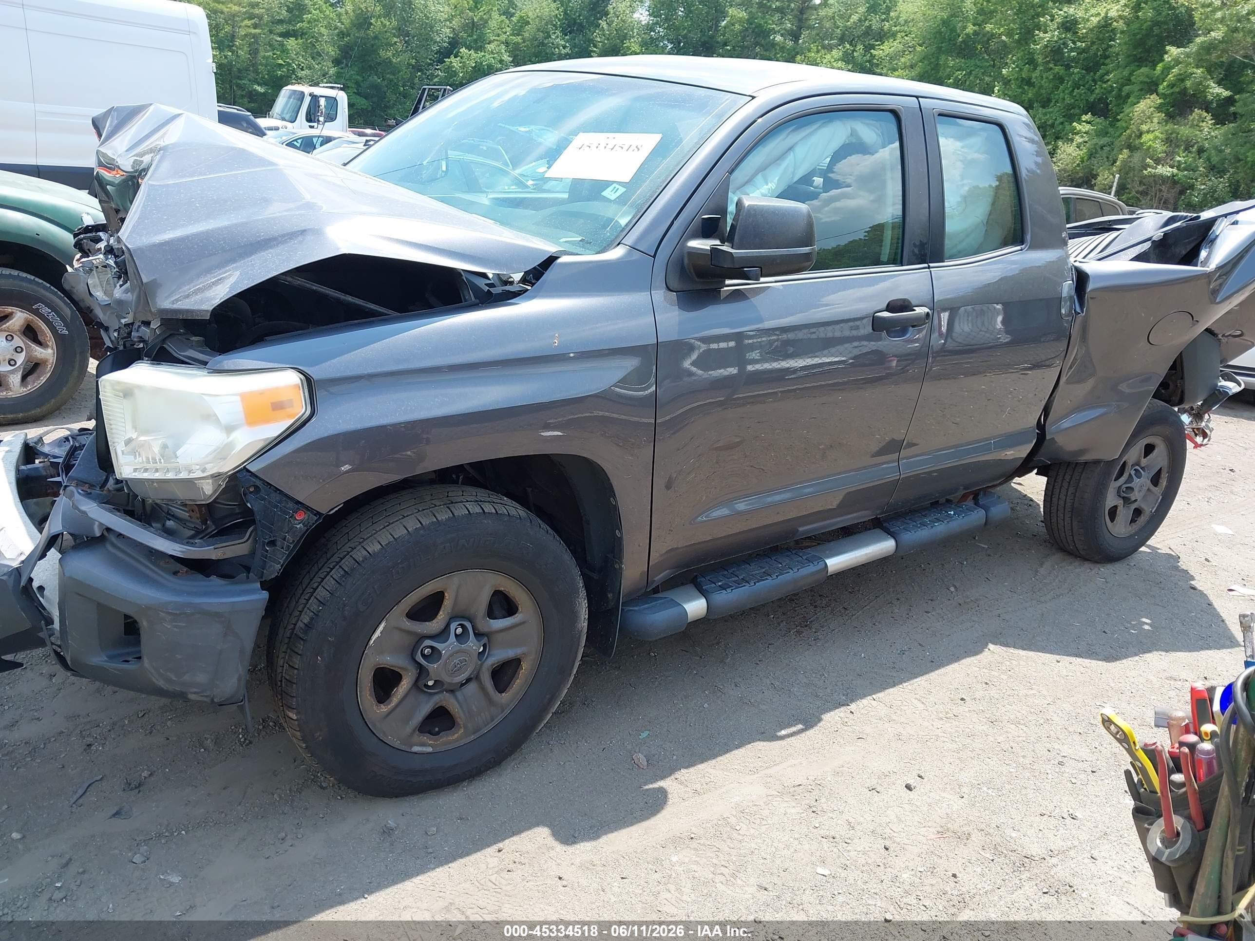 2014 Toyota Tundra Sr 4.6l V8 Gray vin: 5TFUM5F10EX051225