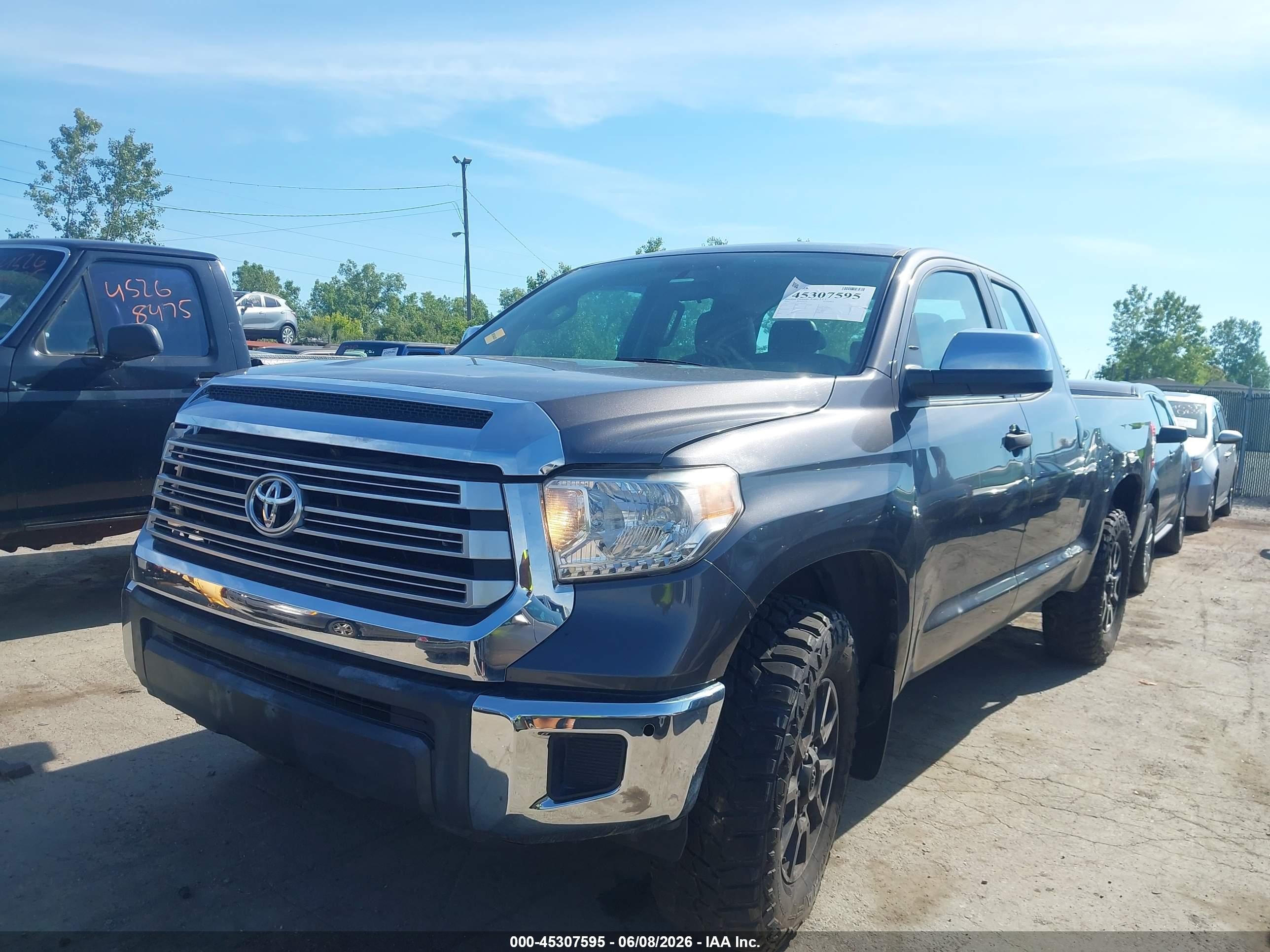 2014 Toyota Tundra Sr 4.6l V8 Gray vin: 5TFUM5F10EX051905