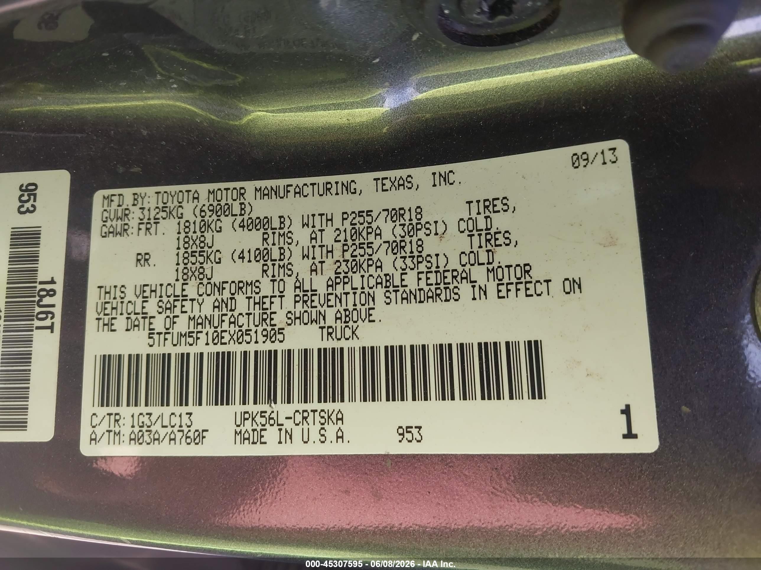 2014 Toyota Tundra Sr 4.6l V8 Gray vin: 5TFUM5F10EX051905