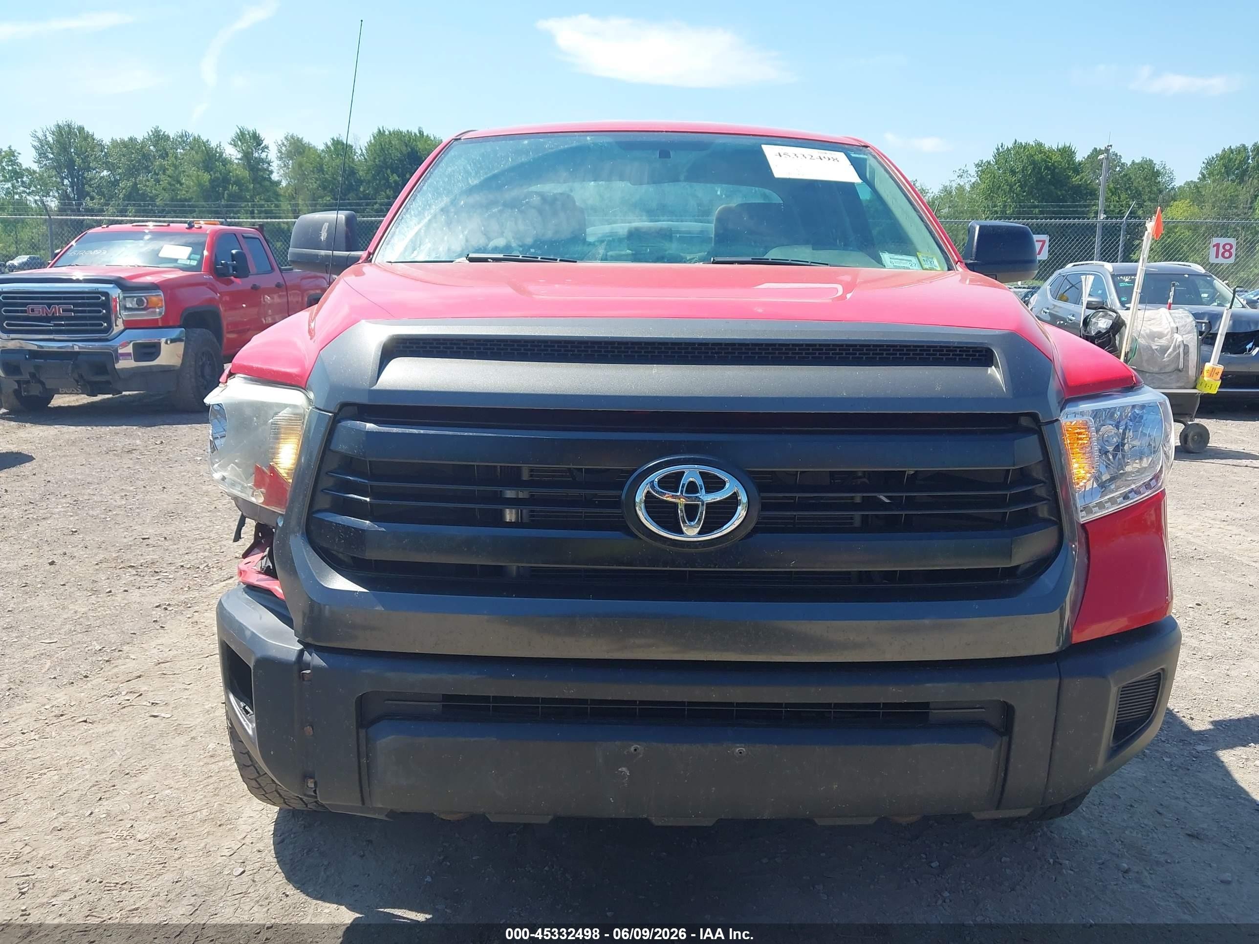 2014 Toyota Tundra Sr 4.6l V8 Red vin: 5TFUM5F10EX051936