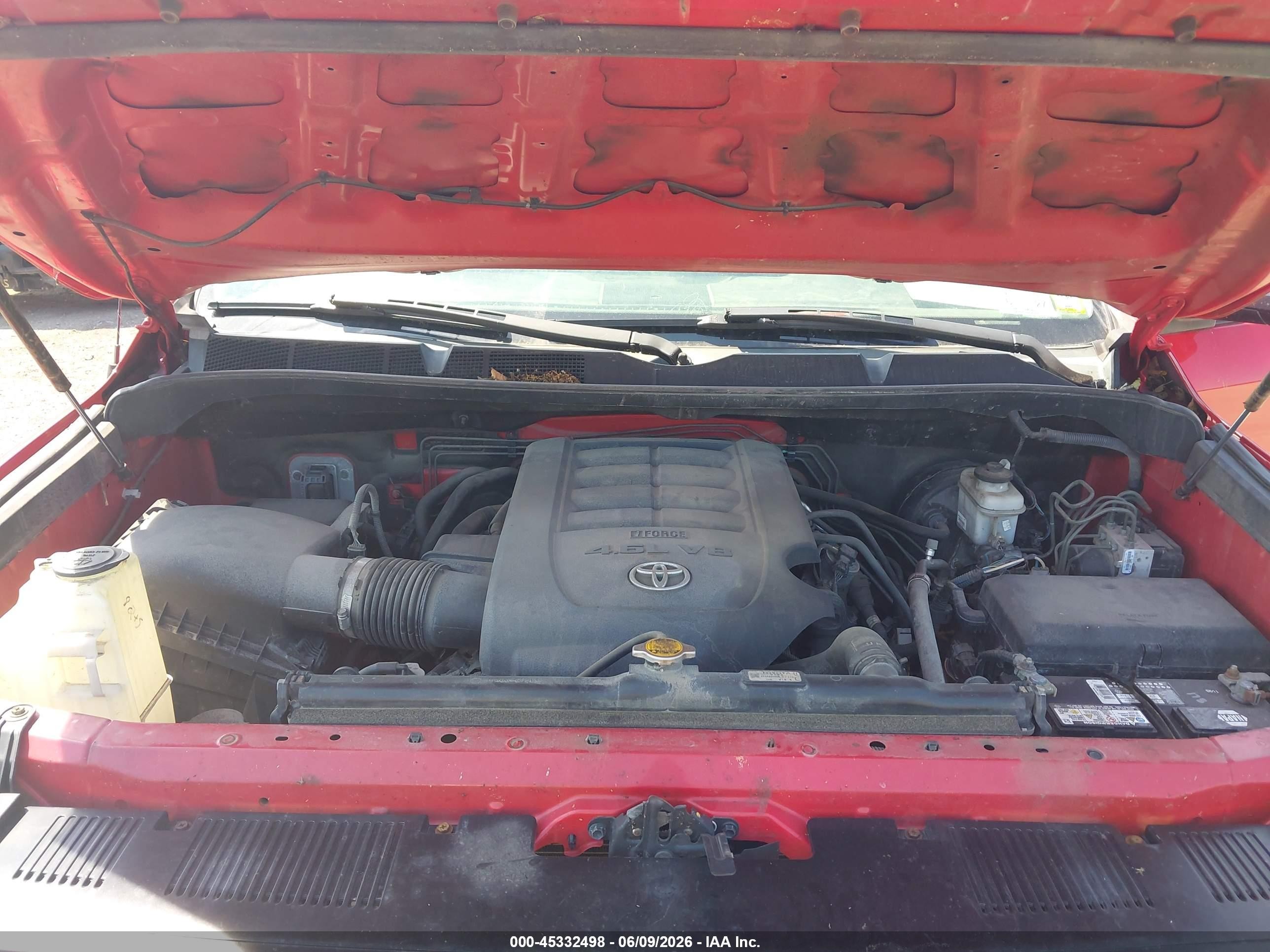 2014 Toyota Tundra Sr 4.6l V8 Red vin: 5TFUM5F10EX051936