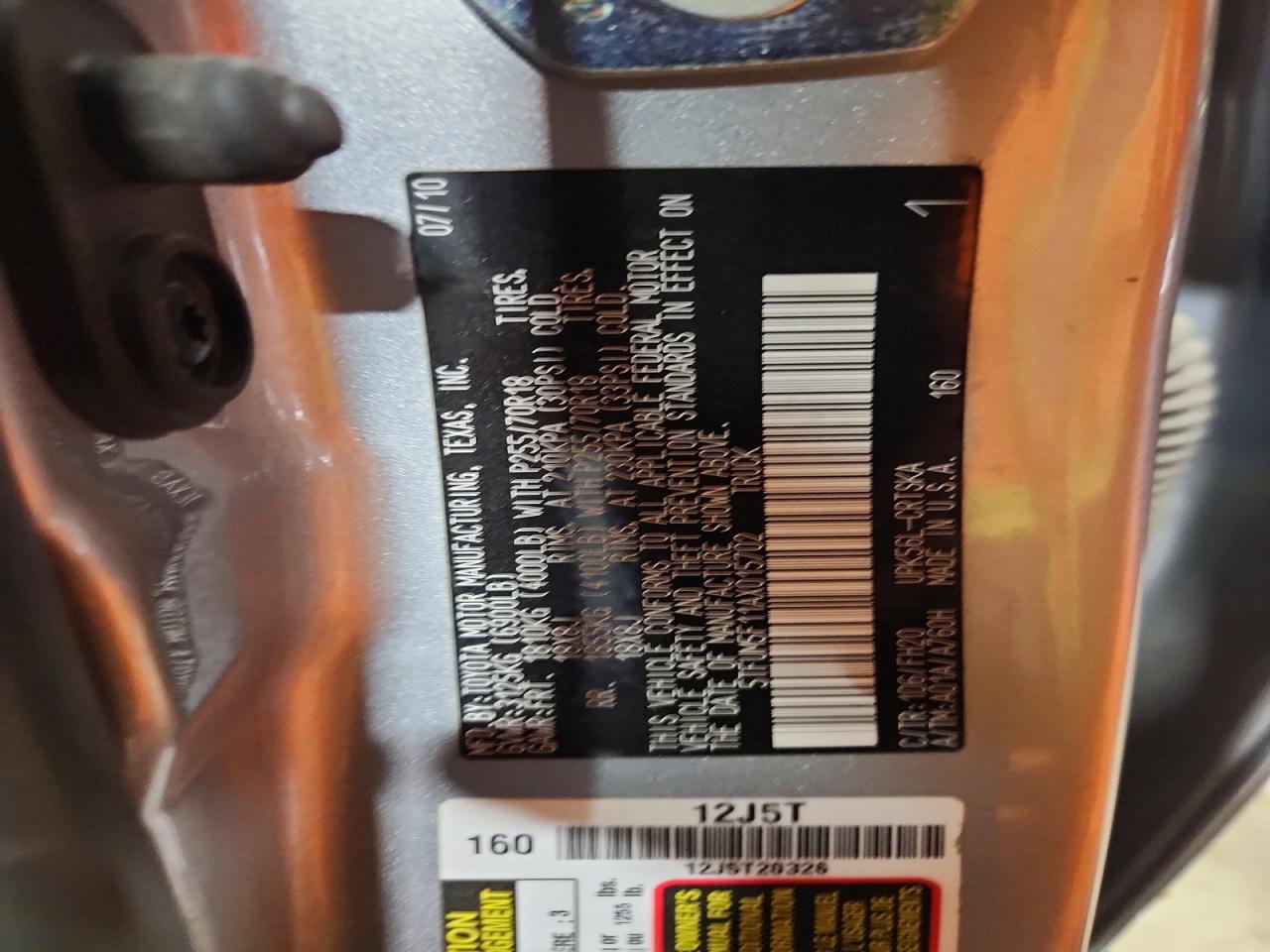 2010 Toyota Tundra Double Cab Sr5 Silver vin: 5TFUM5F11AX015702