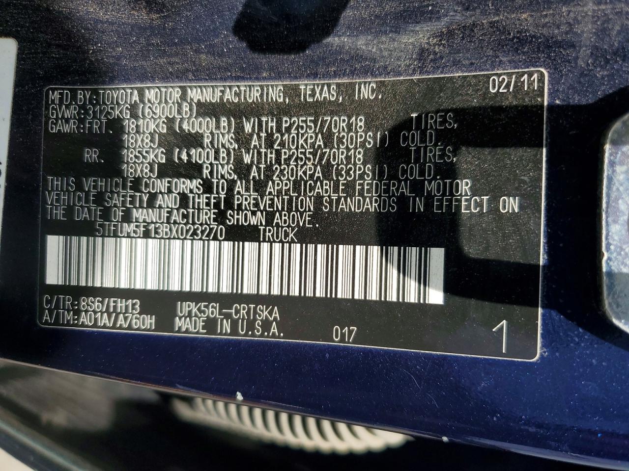 2011 Toyota Tundra Double Cab Sr5 Purple vin: 5TFUM5F13BX023270