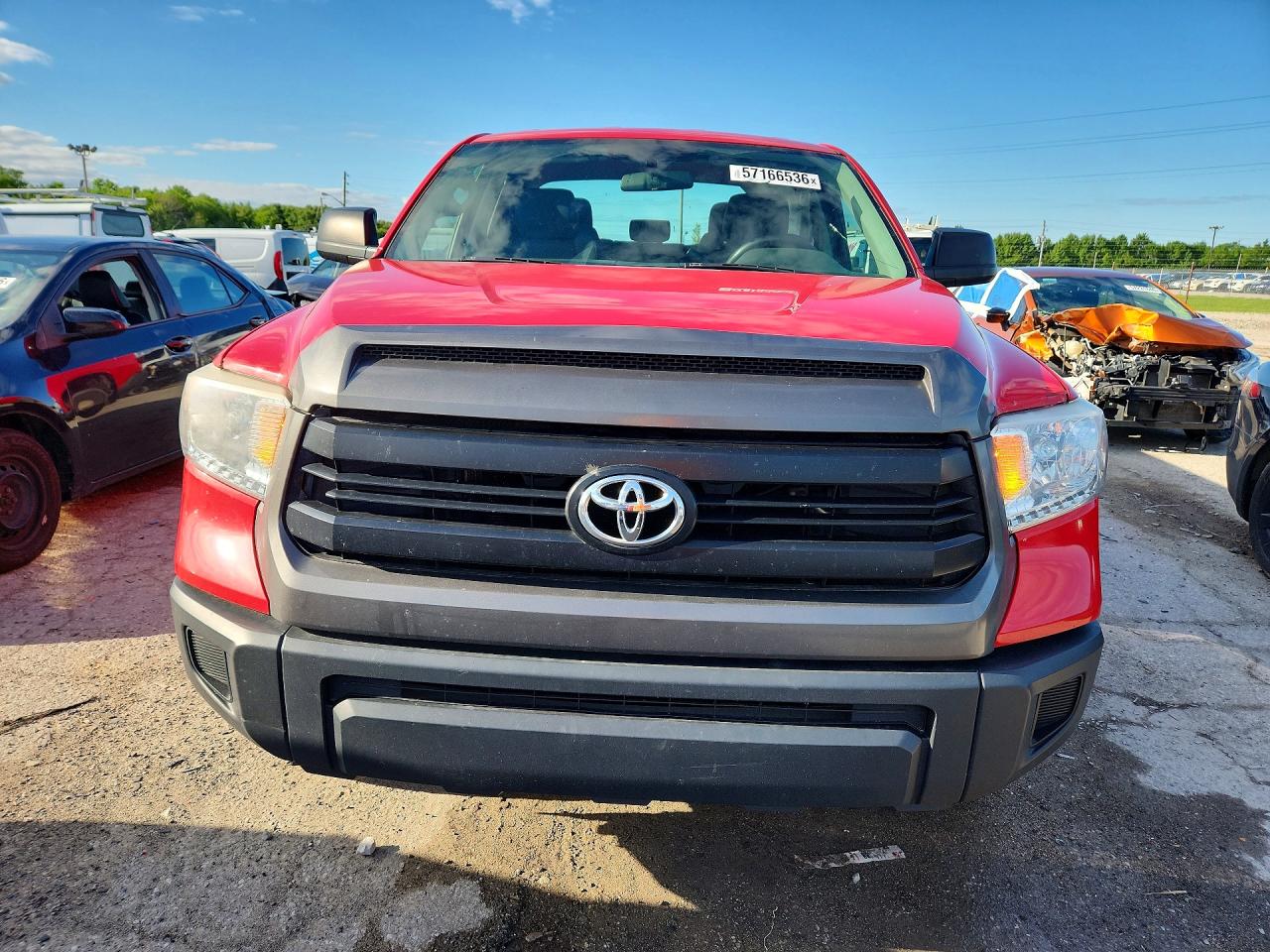 2014 Toyota Tundra Sr Red vin: 5TFUM5F13EX055818