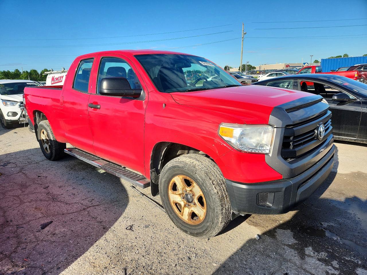 2014 Toyota Tundra Sr Red vin: 5TFUM5F13EX055818