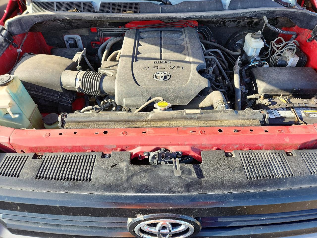 2014 Toyota Tundra Sr Red vin: 5TFUM5F13EX055818