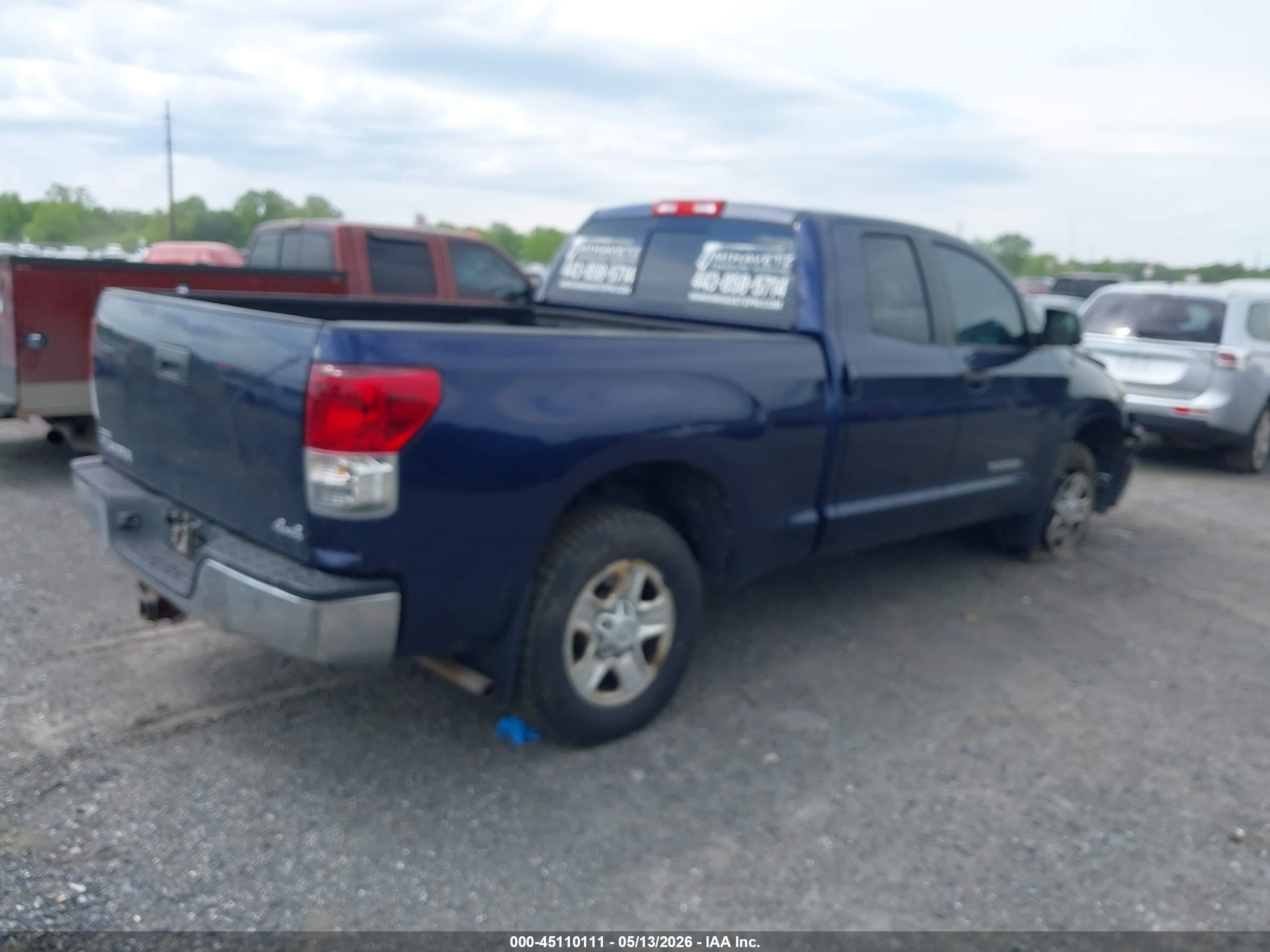 2011 Toyota Tundra Grade 4.6l V8 Blue vin: 5TFUM5F14BX019020