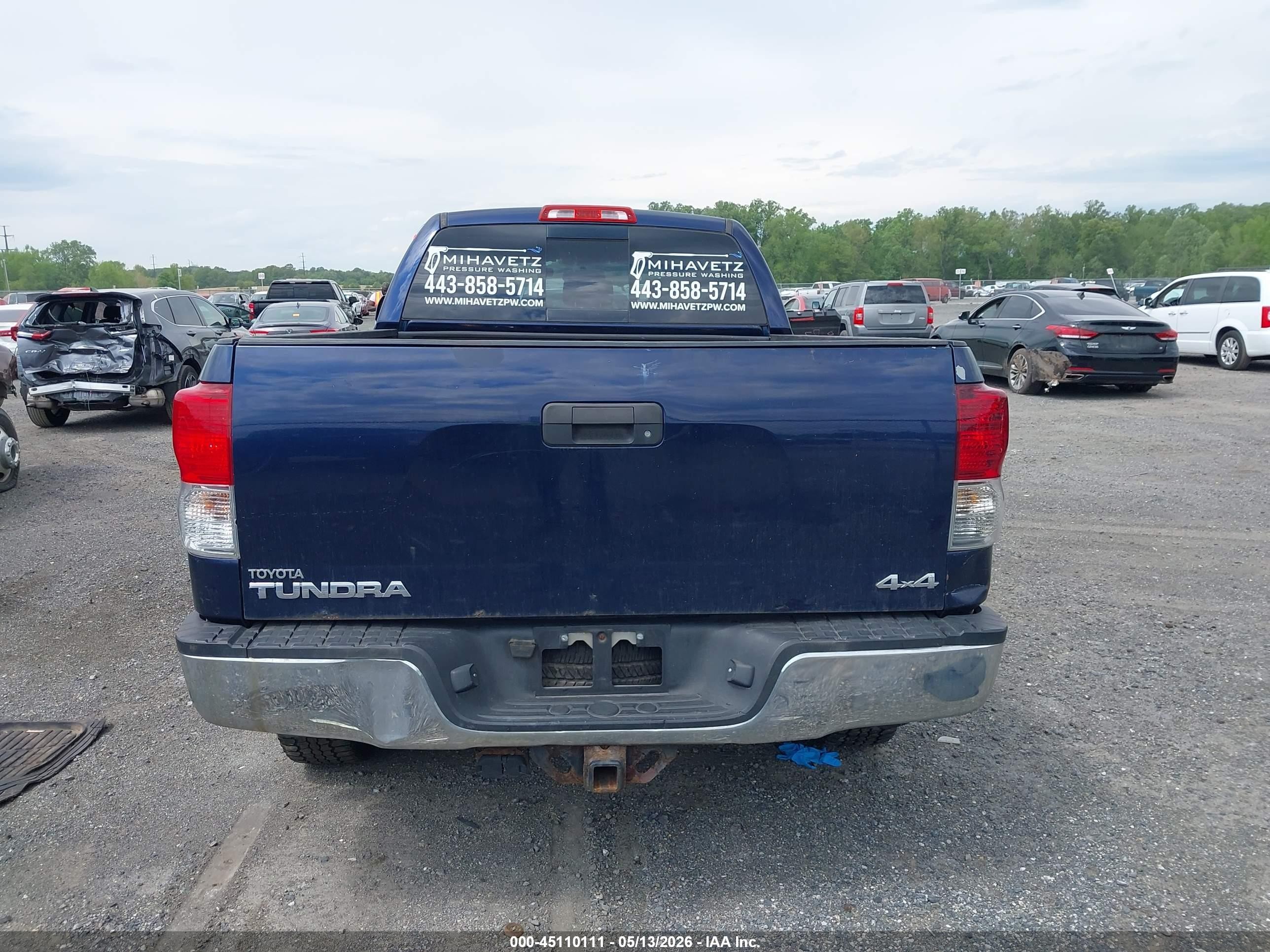 2011 Toyota Tundra Grade 4.6l V8 Blue vin: 5TFUM5F14BX019020