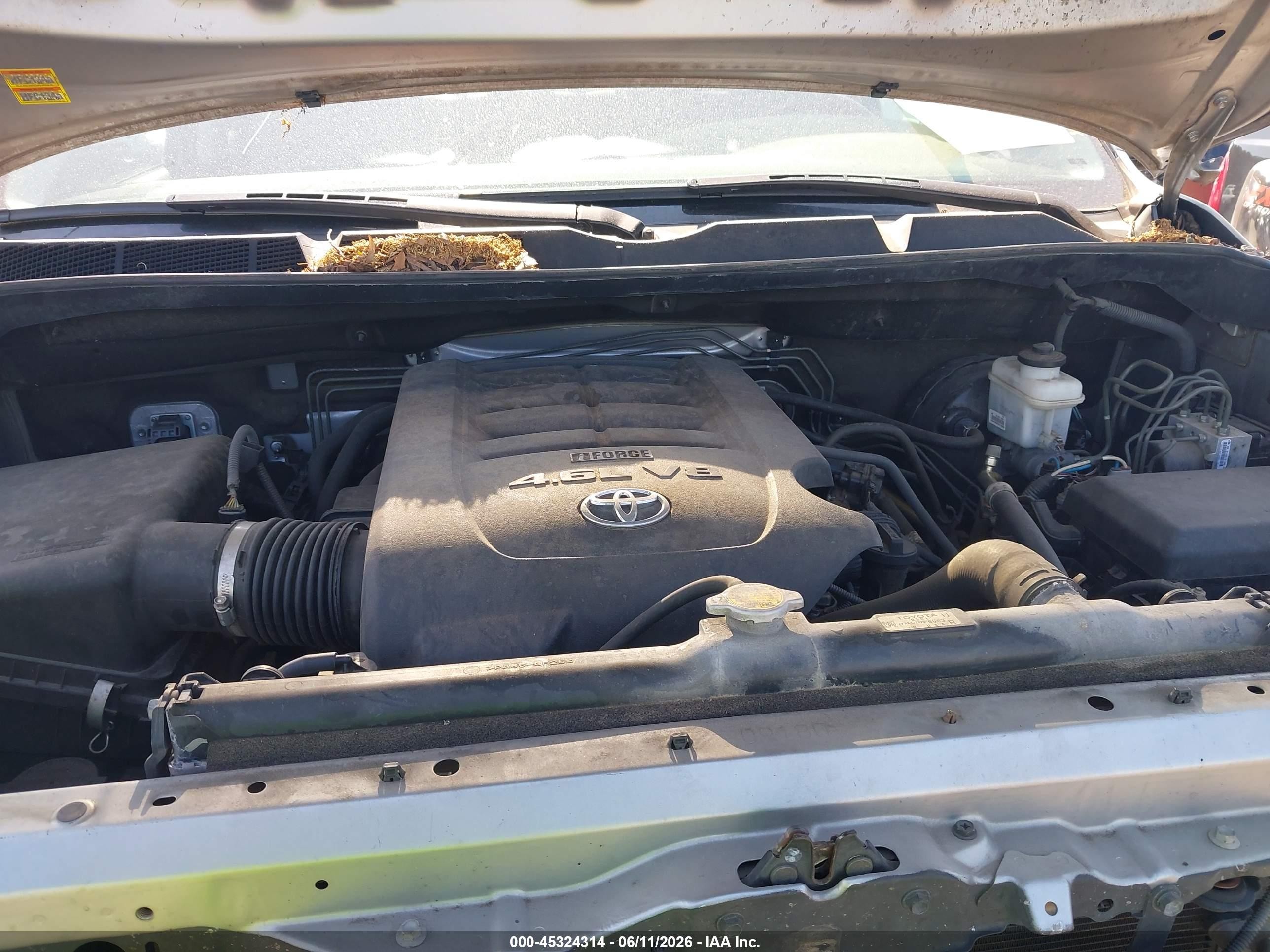 2012 Toyota Tundra Grade 4.6l V8 Silver vin: 5TFUM5F14CX029337
