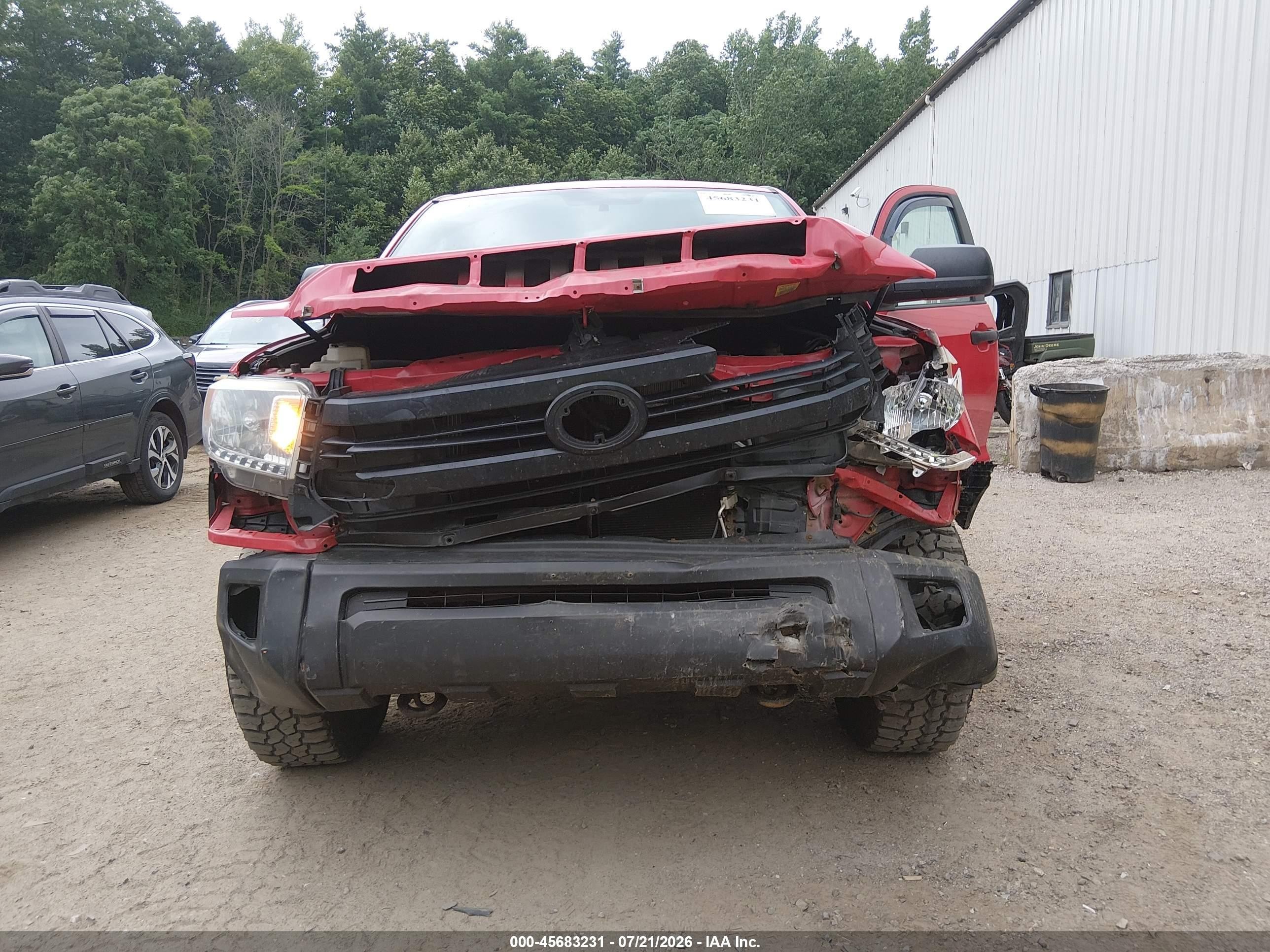 2014 Toyota Tundra Sr 4.6l V8 Красный vin: 5TFUM5F14EX055116