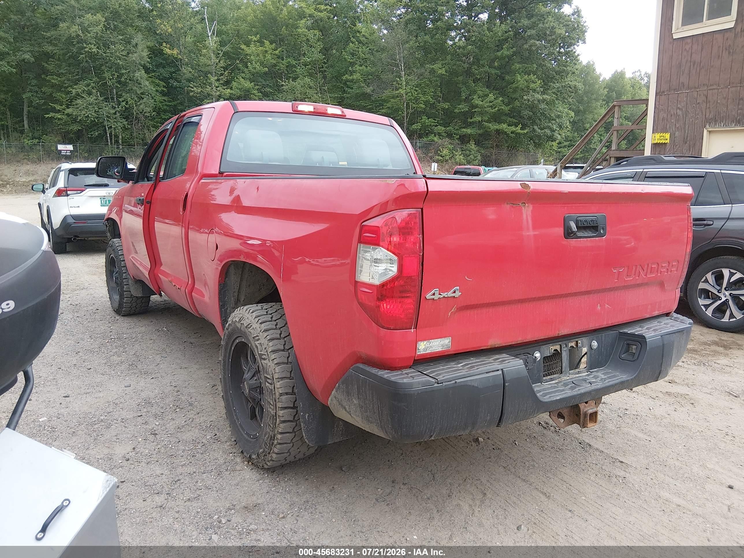 2014 Toyota Tundra Sr 4.6l V8 Красный vin: 5TFUM5F14EX055116