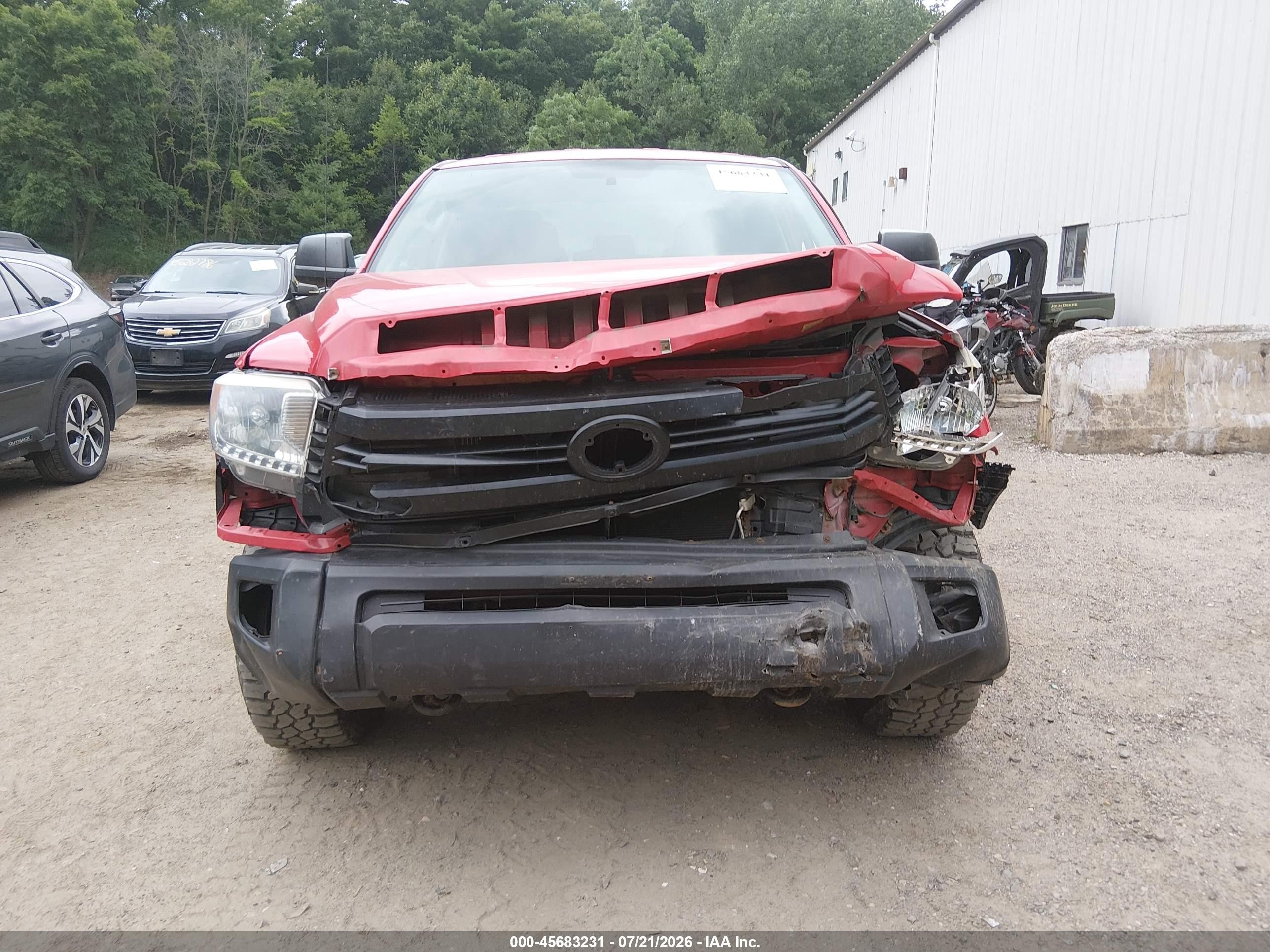 2014 Toyota Tundra Sr 4.6l V8 Красный vin: 5TFUM5F14EX055116